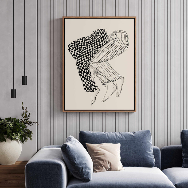 Love I by Jenny Liz Rome | Framed Canvas Art Print