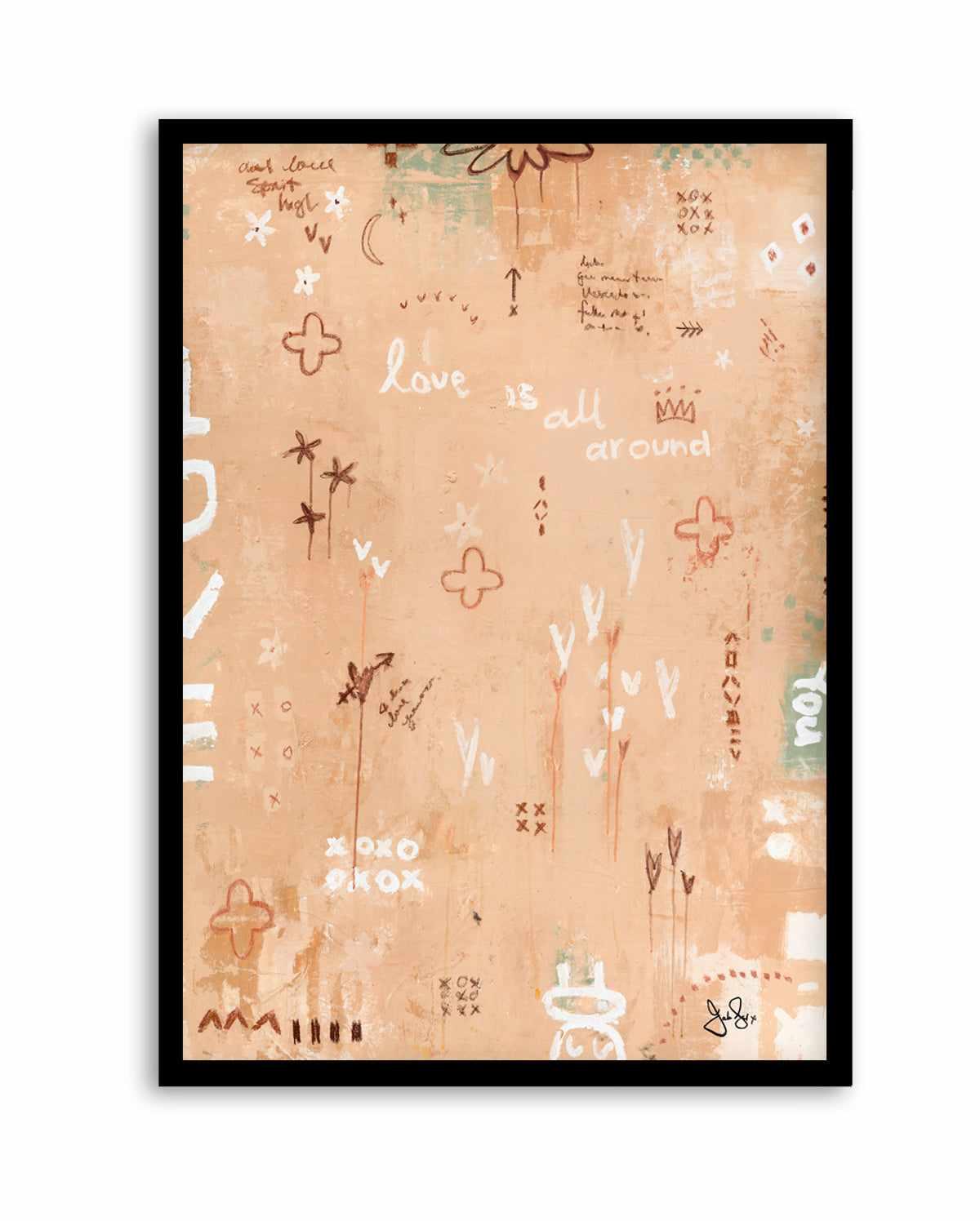 Love Is All Around by Jackie Green | Art Print from Olive et Oriel where you can shop wallpaper and artworks online