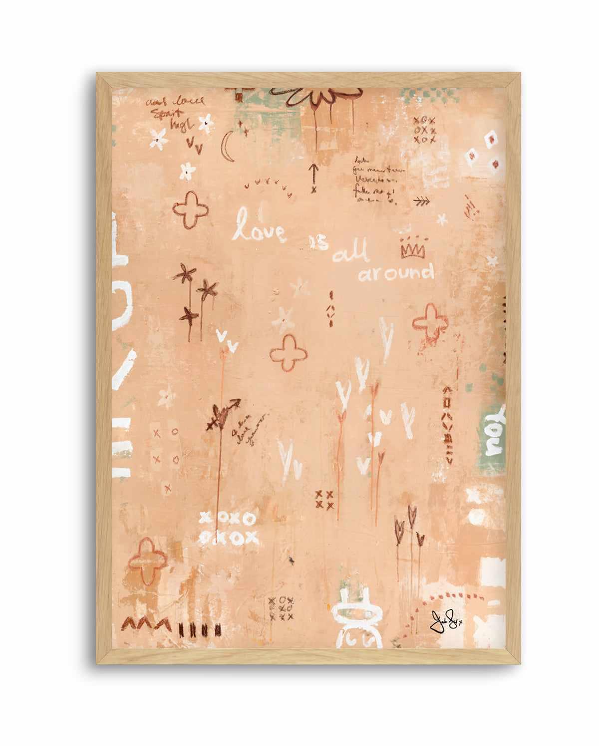 Love Is All Around by Jackie Green | Art Print from Olive et Oriel where you can shop wallpaper and artworks online