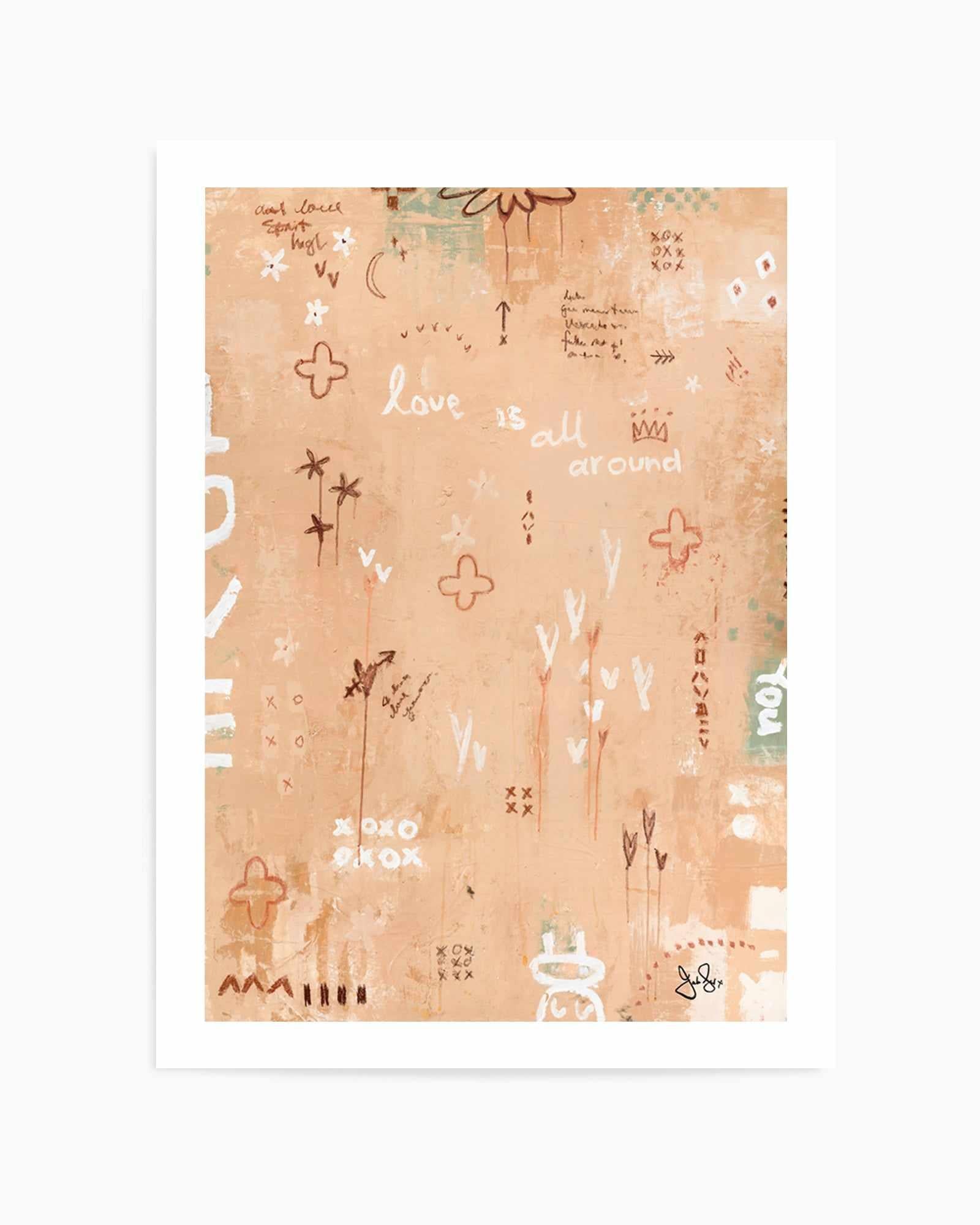 Love Is All Around by Jackie Green | Art Print from Olive et Oriel where you can shop wallpaper and artworks online
