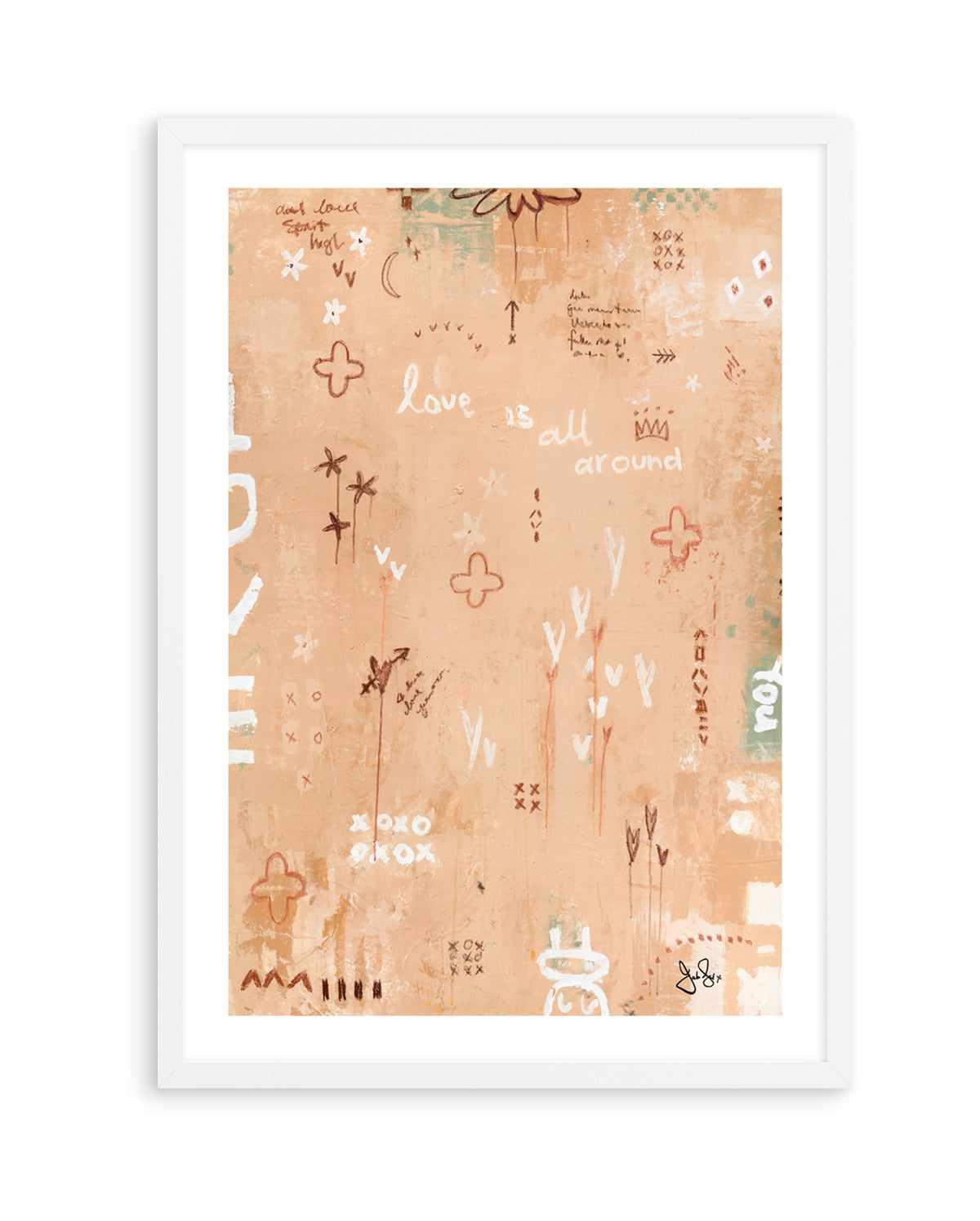 Love Is All Around by Jackie Green | Art Print from Olive et Oriel where you can shop wallpaper and artworks online