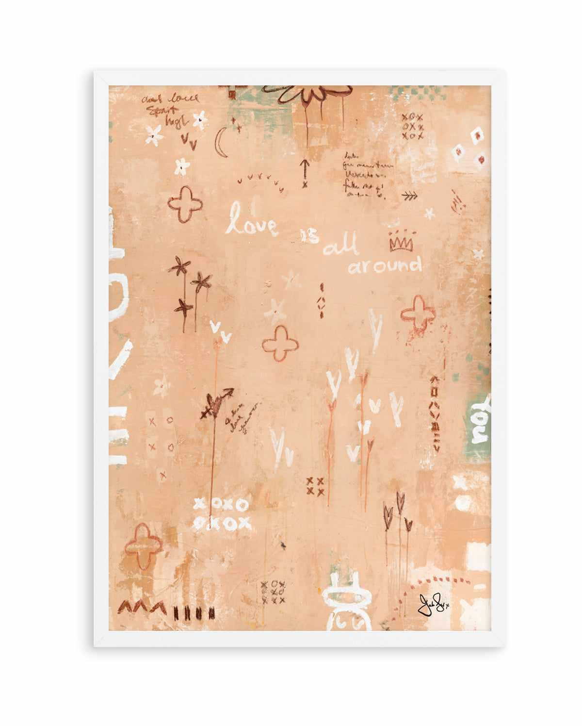 Love Is All Around by Jackie Green | Art Print from Olive et Oriel where you can shop wallpaper and artworks online