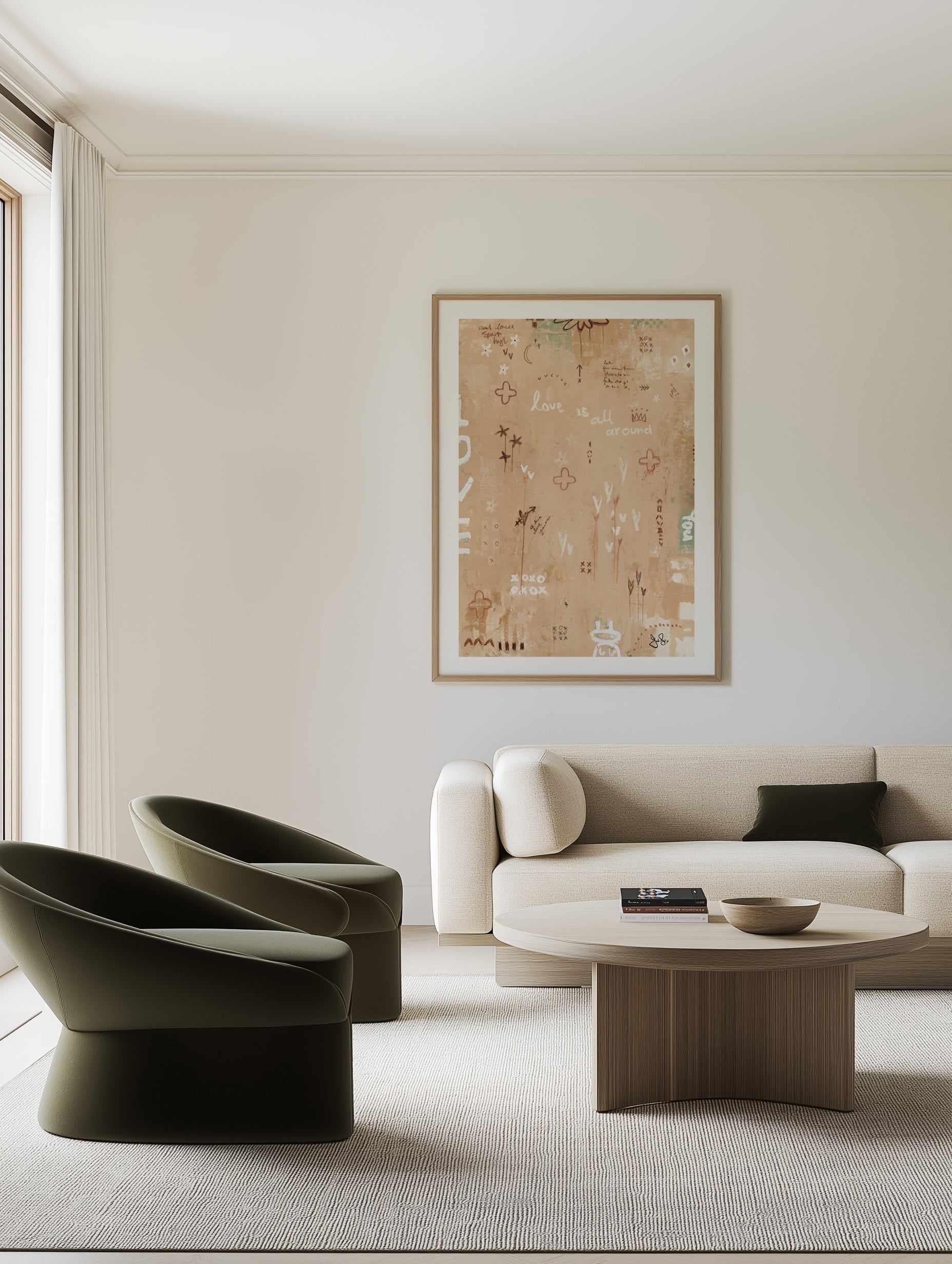 Love Is All Around by Jackie Green | Art Print from Olive et Oriel where you can shop wallpaper and artworks online