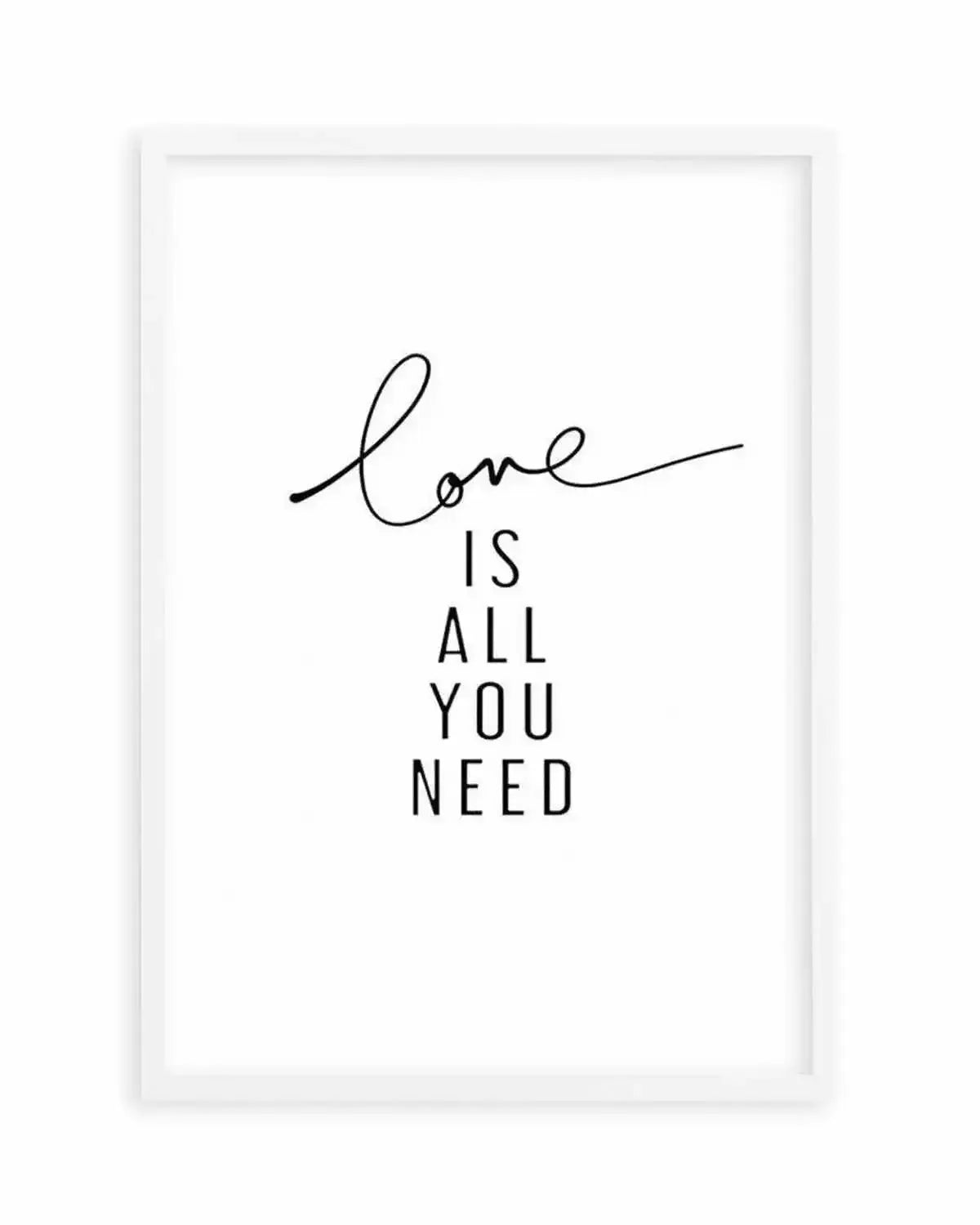 Love Is All You Need Art Print from Olive et Oriel where you can shop wallpaper and artworks online
