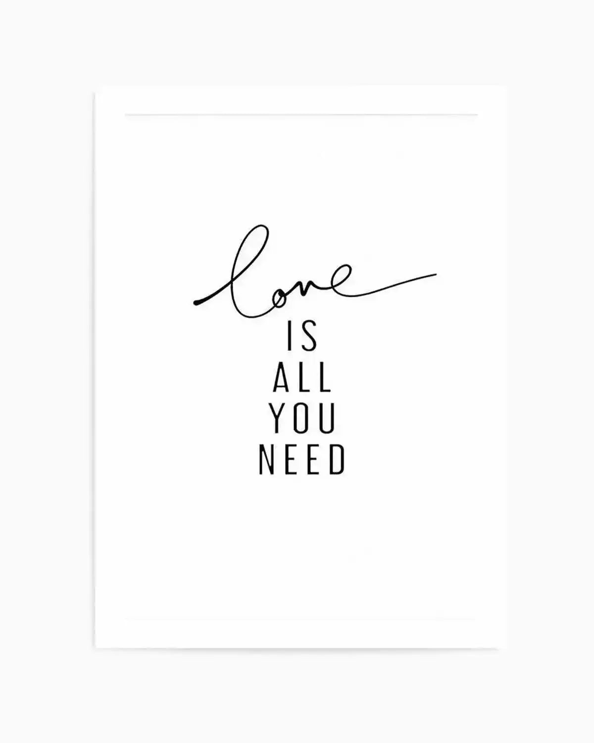 Love Is All You Need Art Print from Olive et Oriel where you can shop wallpaper and artworks online