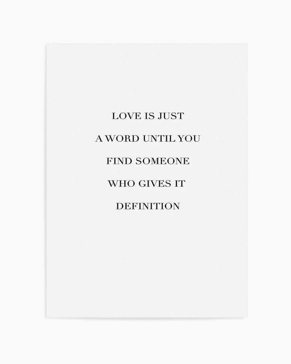 Love Is Art Print