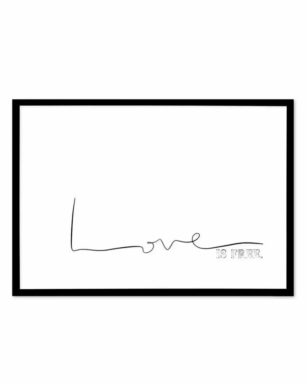 Love Is Free Art Print from Olive et Oriel where you can shop wallpaper and artworks online