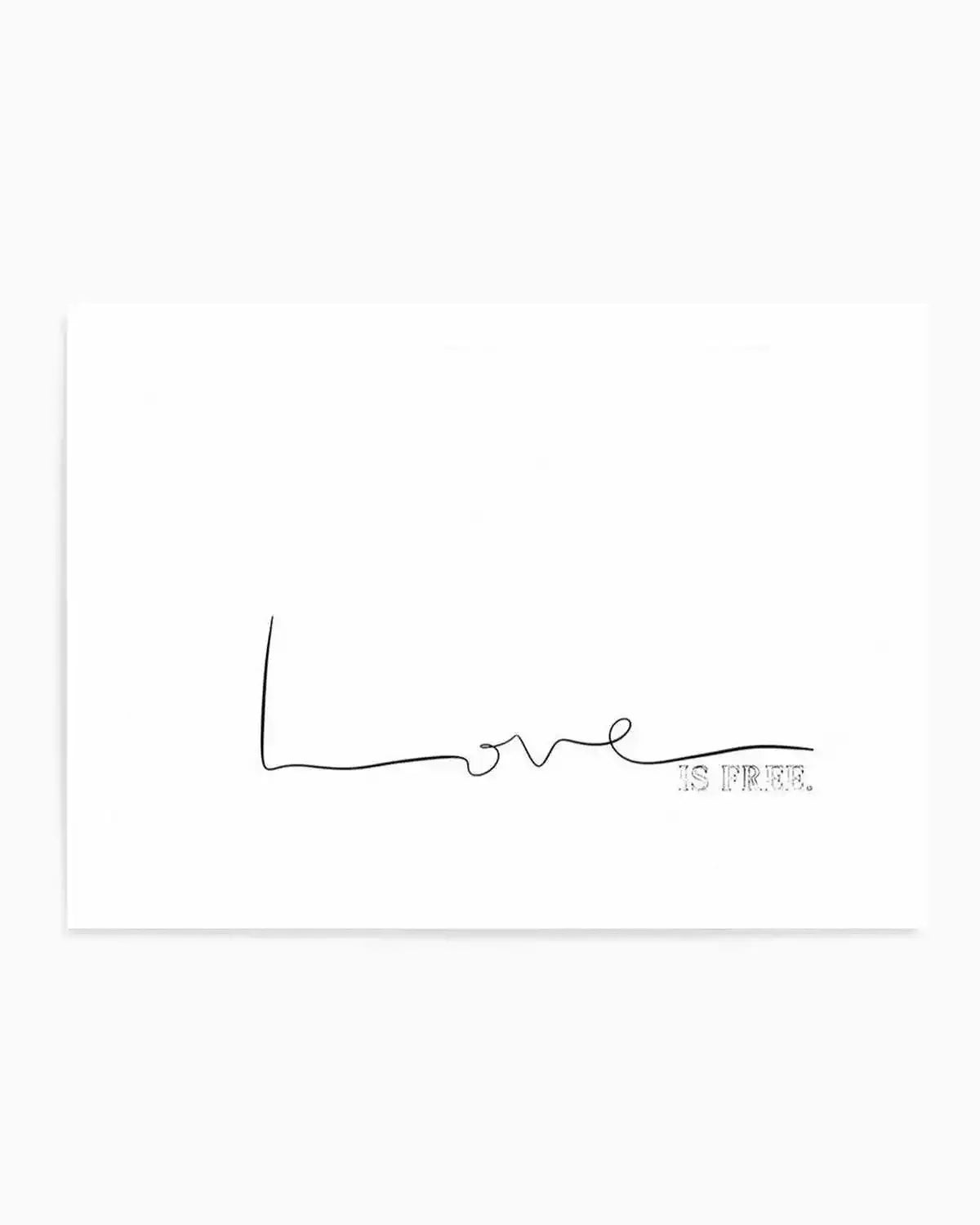 Love Is Free Art Print from Olive et Oriel where you can shop wallpaper and artworks online