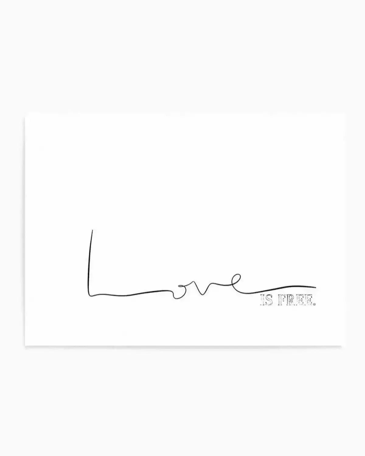 Love Is Free Art Print from Olive et Oriel where you can shop wallpaper and artworks online