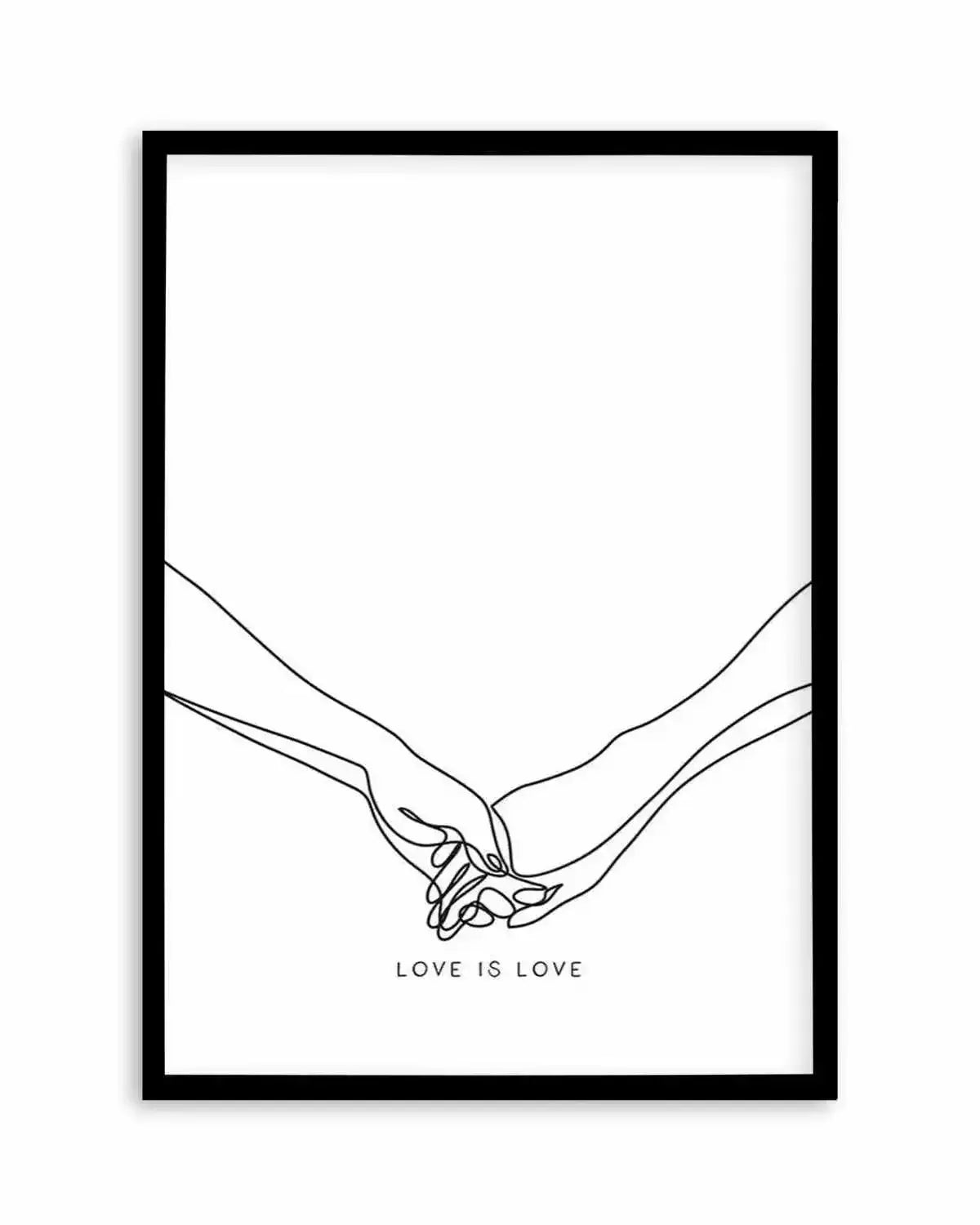 Love Is Love | Holding Hands Art Print from Olive et Oriel where you can shop wallpaper and artworks online