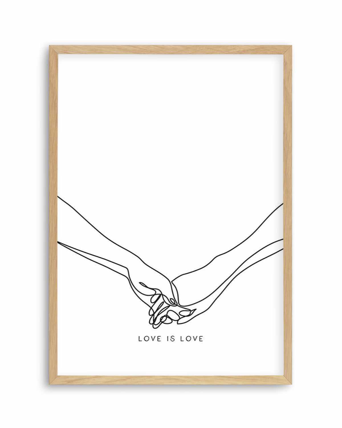 Love Is Love | Holding Hands Art Print