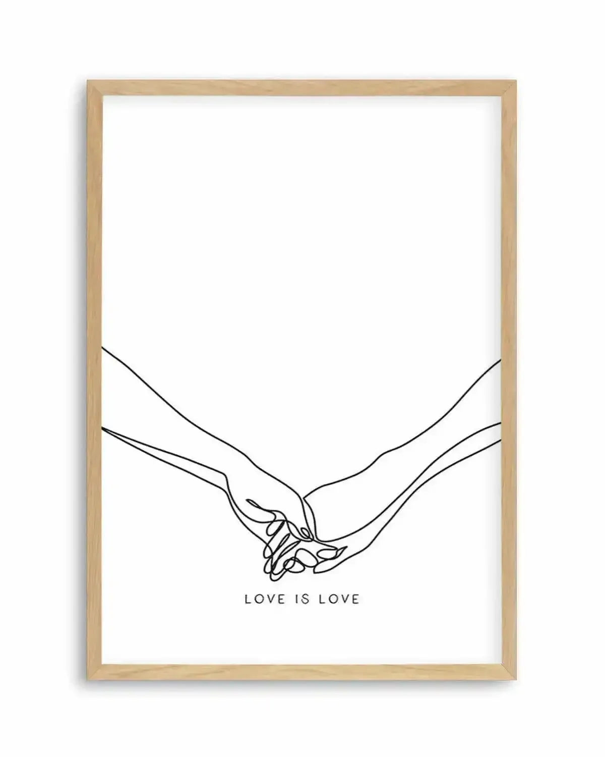 Love Is Love | Holding Hands Art Print from Olive et Oriel where you can shop wallpaper and artworks online