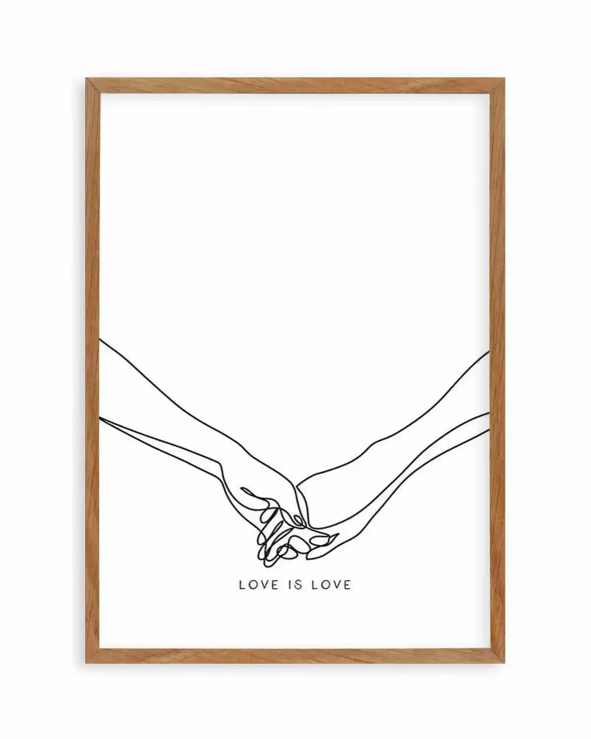 Love Is Love | Holding Hands Art Print from Olive et Oriel where you can shop wallpaper and artworks online