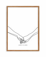 Love Is Love | Holding Hands Art Print