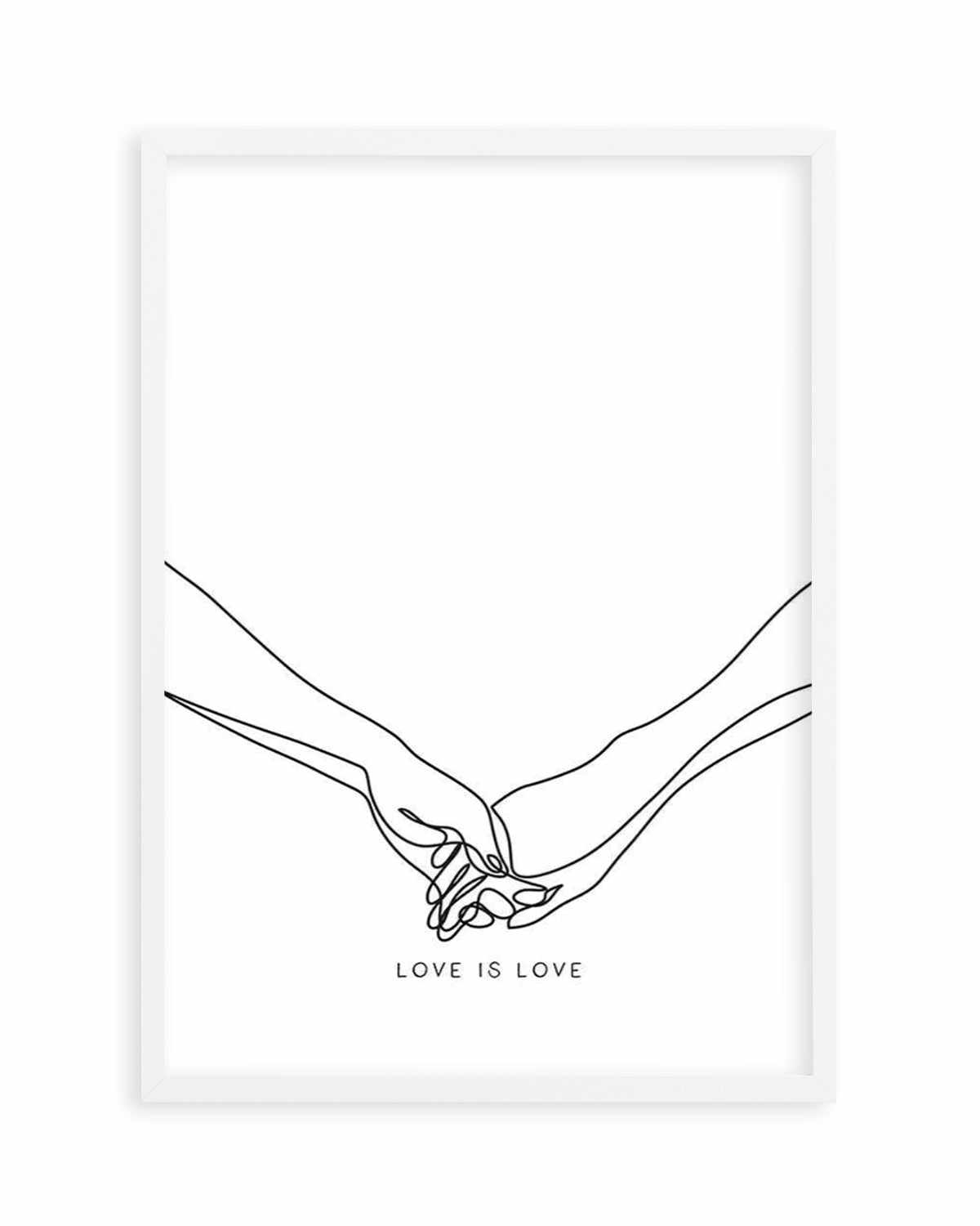 Love Is Love | Holding Hands Art Print