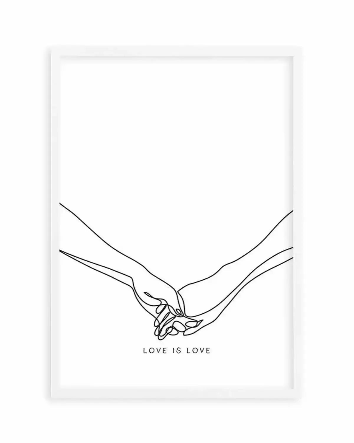 Love Is Love | Holding Hands Art Print from Olive et Oriel where you can shop wallpaper and artworks online