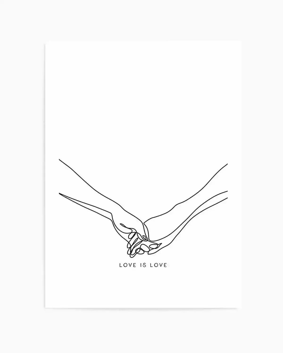 Love Is Love | Holding Hands Art Print from Olive et Oriel where you can shop wallpaper and artworks online