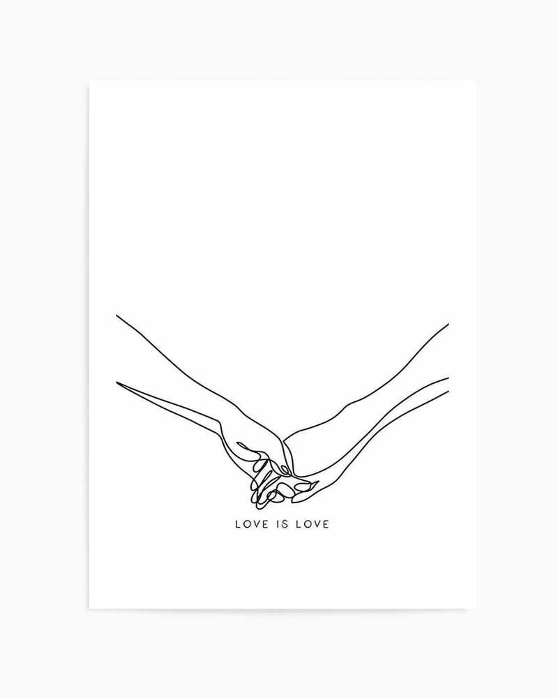 Love Is Love | Holding Hands Art Print