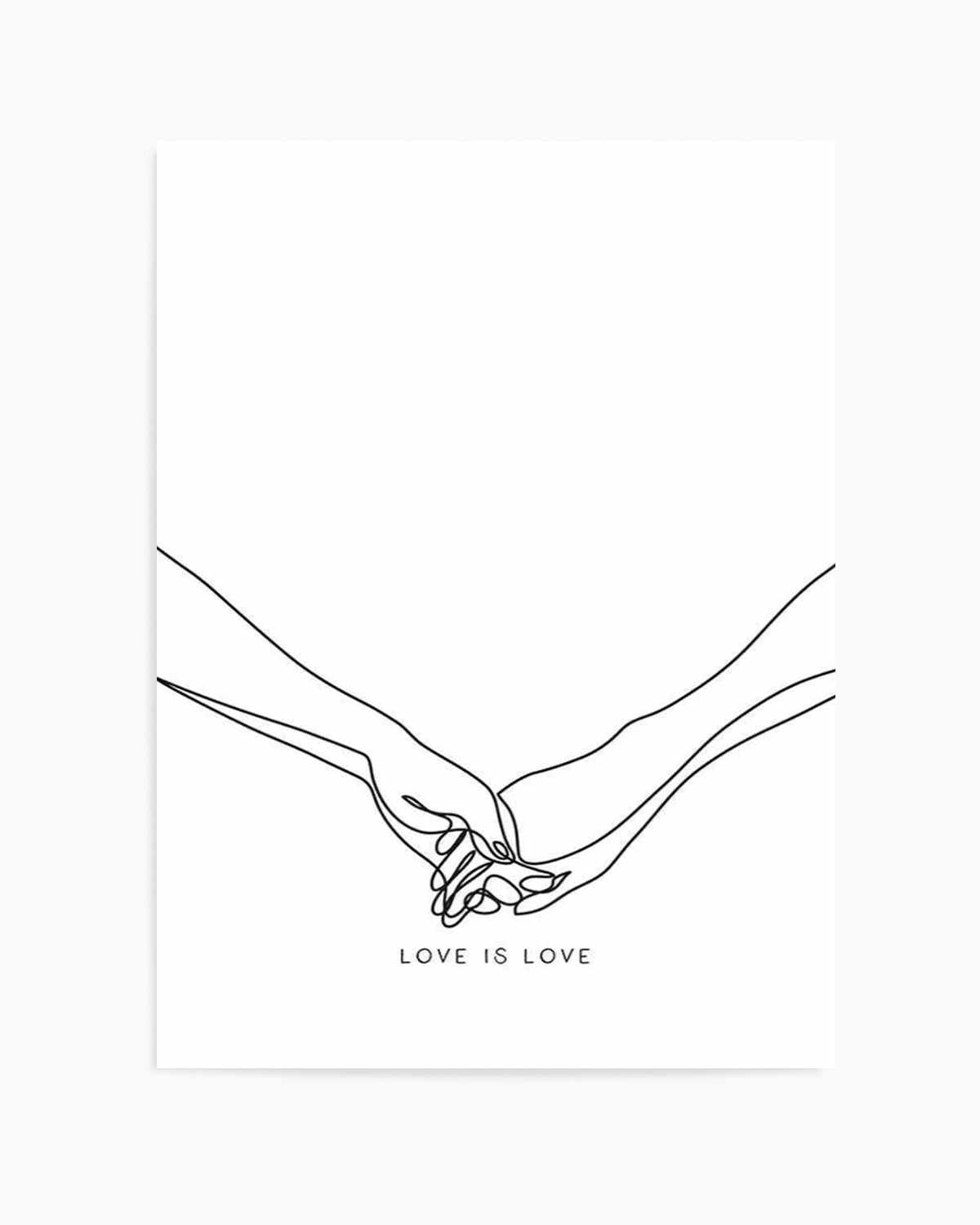 Love Is Love | Holding Hands Art Print