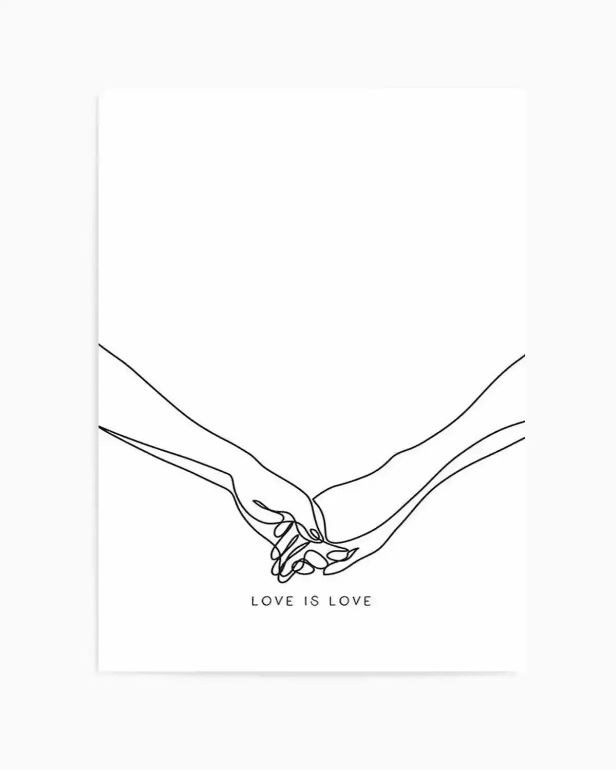 Love Is Love | Holding Hands Art Print from Olive et Oriel where you can shop wallpaper and artworks online
