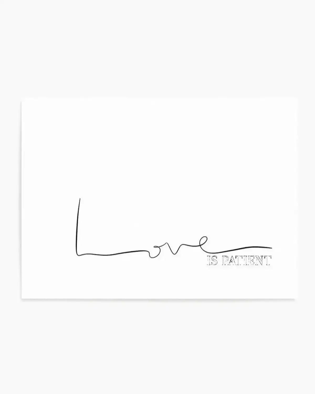 Love Is Patient Art Print from Olive et Oriel where you can shop wallpaper and artworks online