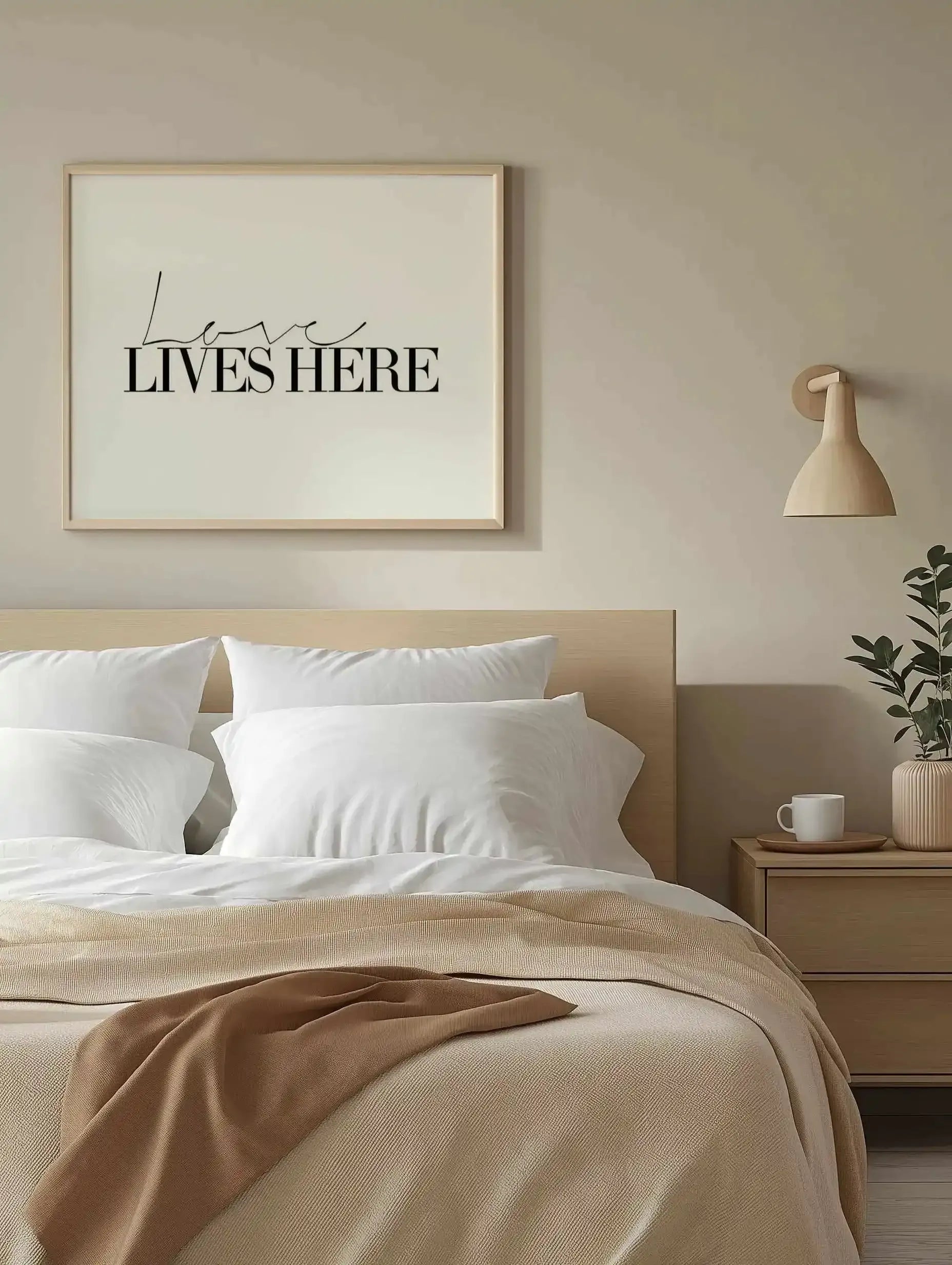Love Lives Here Art Print from Olive et Oriel where you can shop wallpaper and artworks online