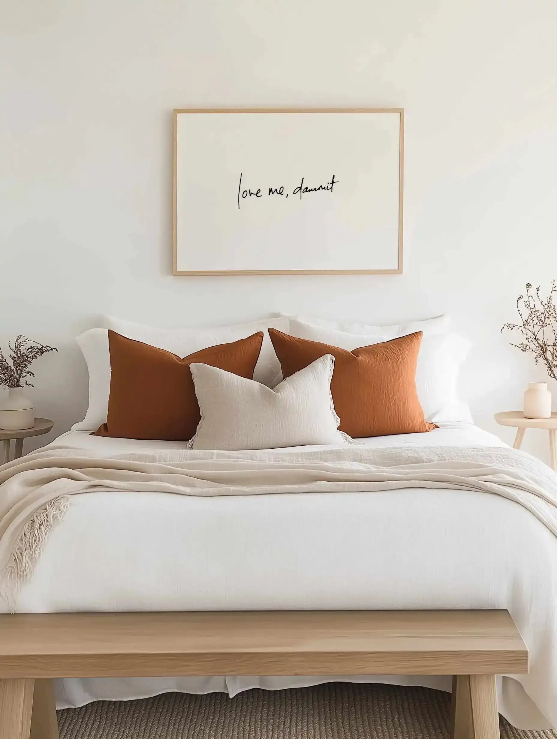 Love Me, Dammit | LS | Hand scripted Art Print from Olive et Oriel where you can shop wallpaper and artworks online