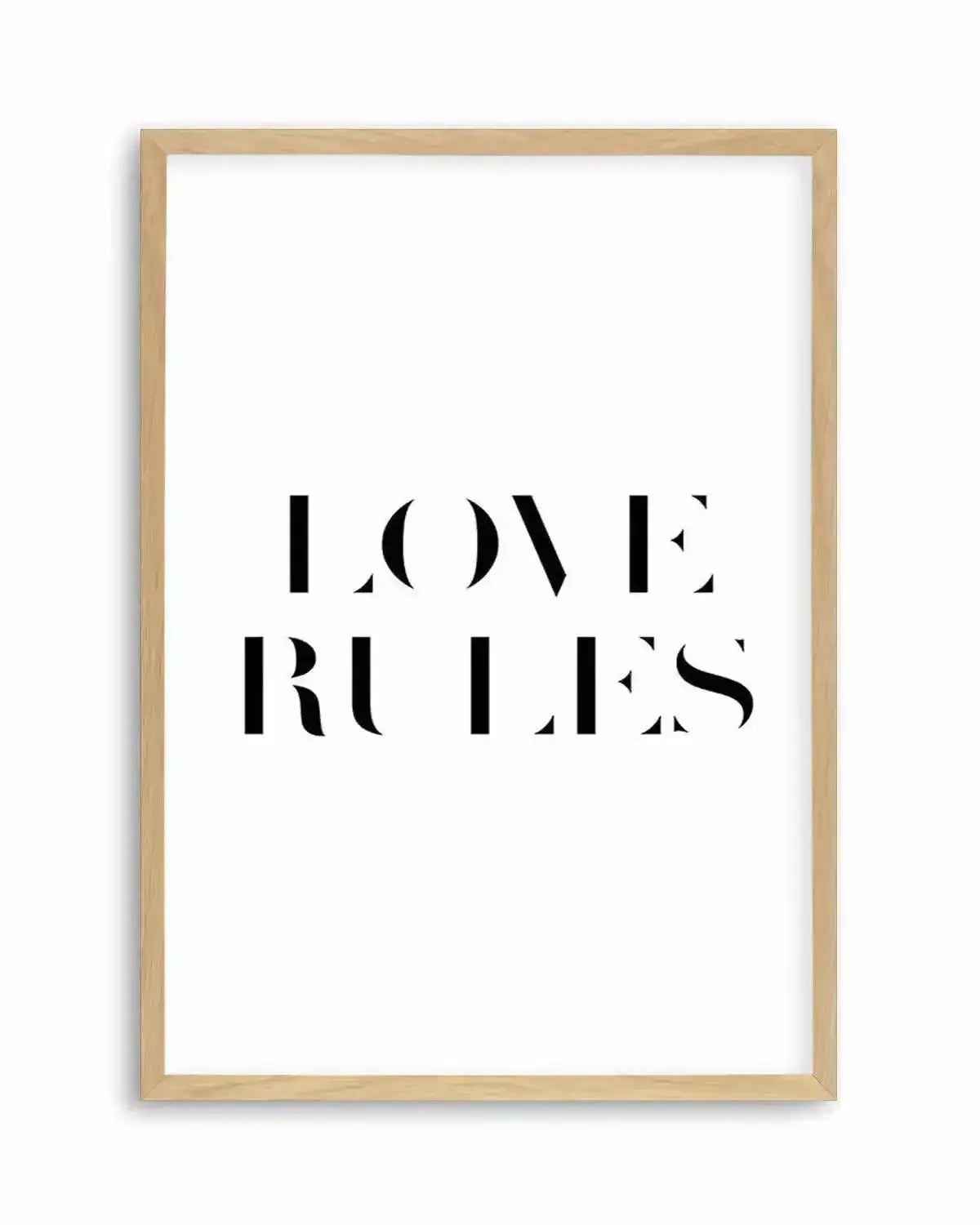 Love Rules Art Print from Olive et Oriel where you can shop wallpaper and artworks online