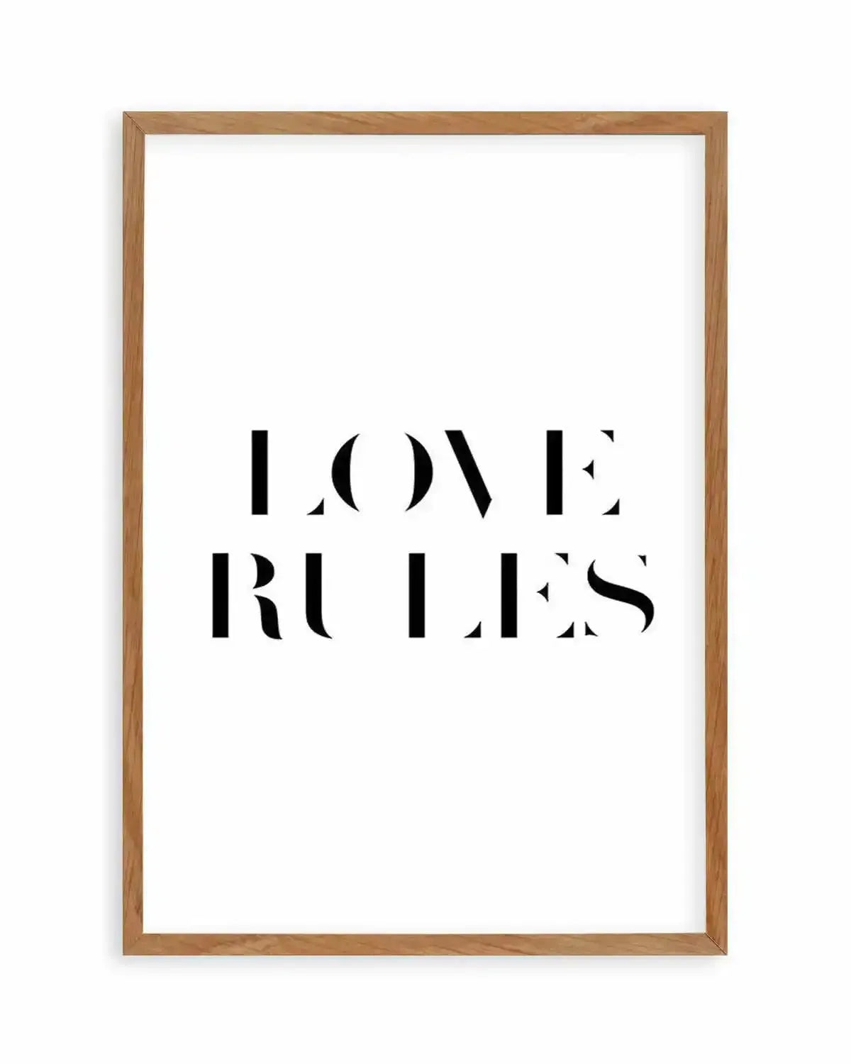 Love Rules Art Print from Olive et Oriel where you can shop wallpaper and artworks online