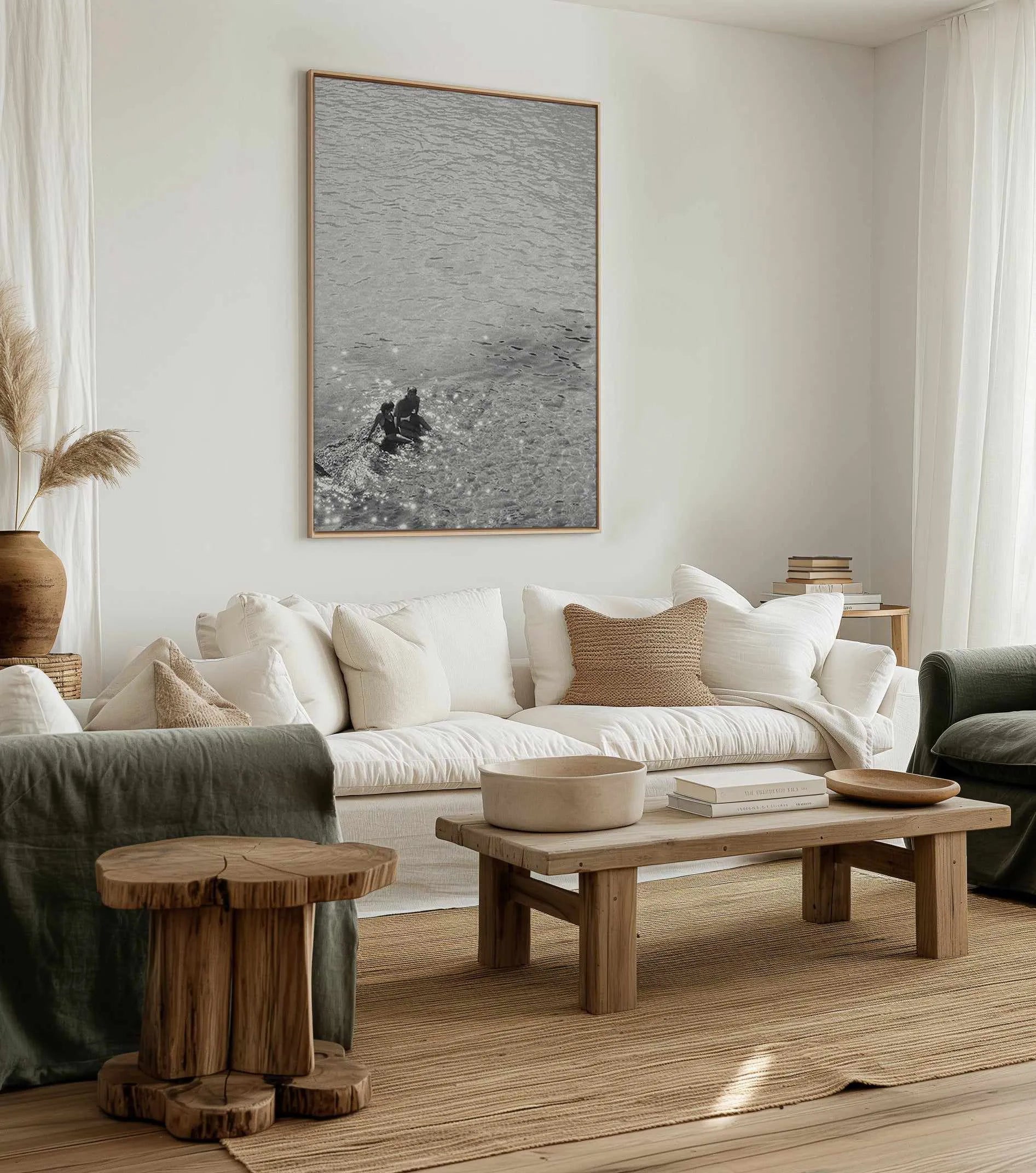 Love Swims by Tim Reed | Framed Canvas Art Print from Olive et Oriel where you can shop wallpaper and artworks online