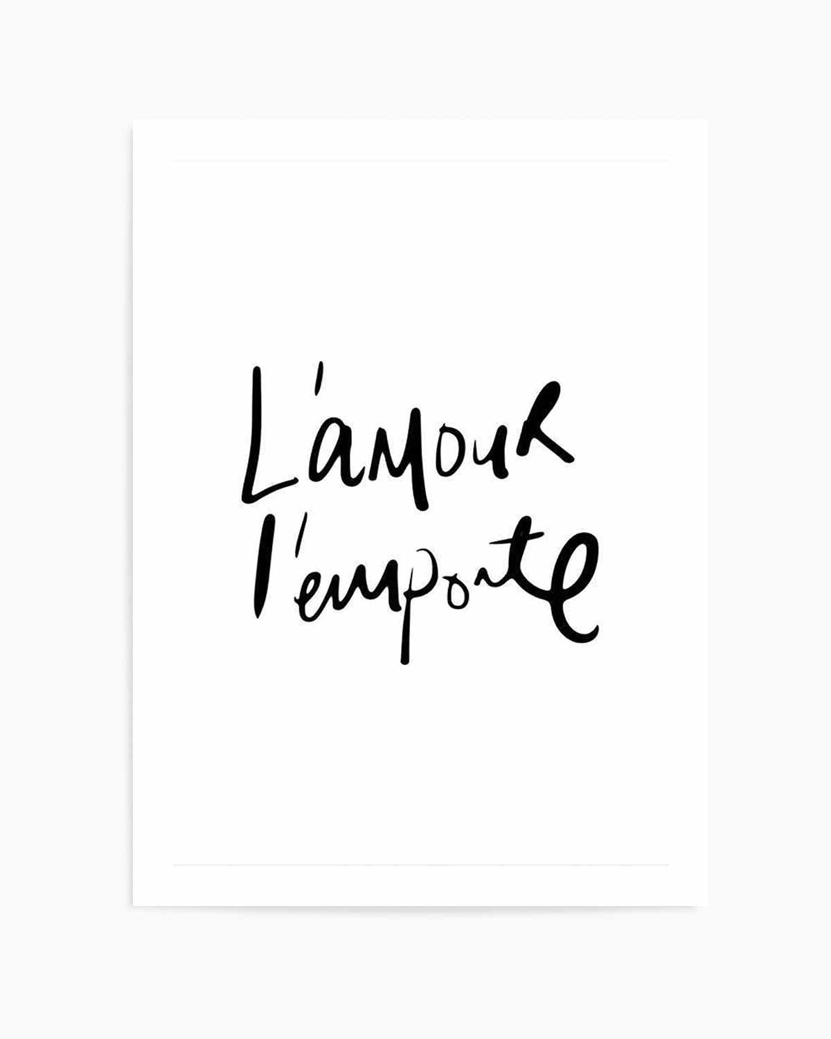 Love Wins | L'amour l'emporte Art Print