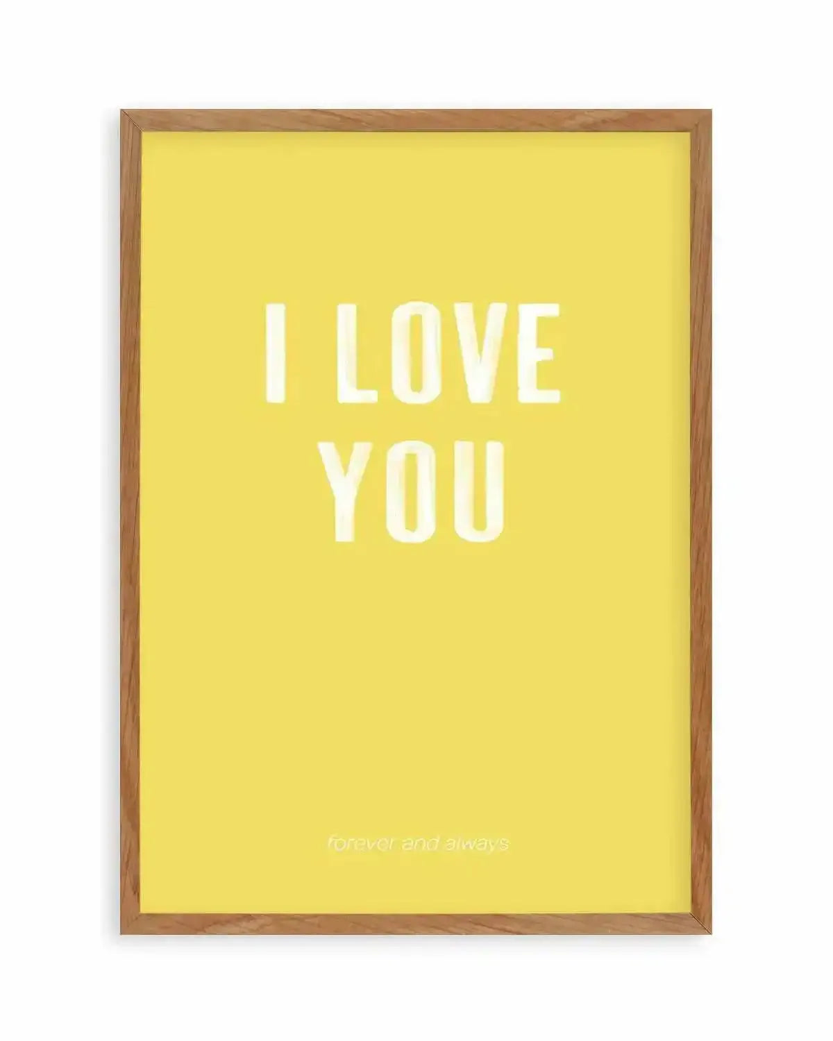 Love You Forever & Always | Lemon BG Art Print from Olive et Oriel where you can shop wallpaper and artworks online