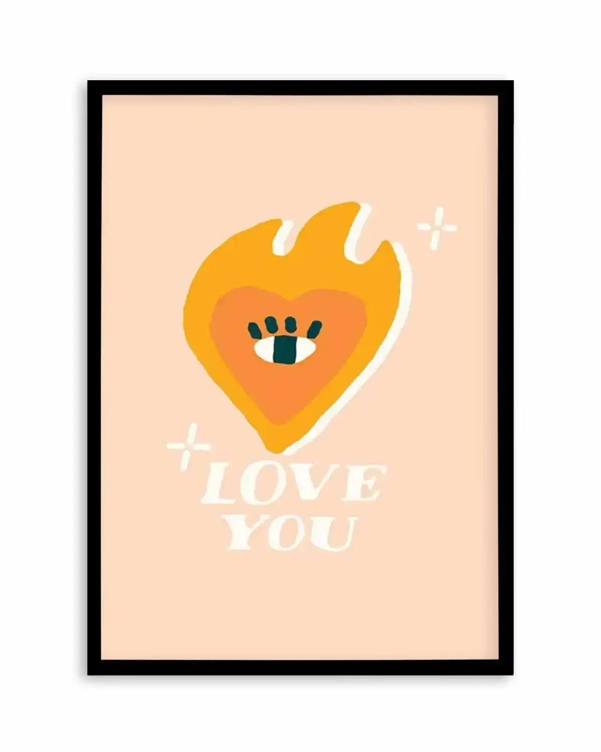 Love You | Heart Art Print from Olive et Oriel where you can shop wallpaper and artworks online