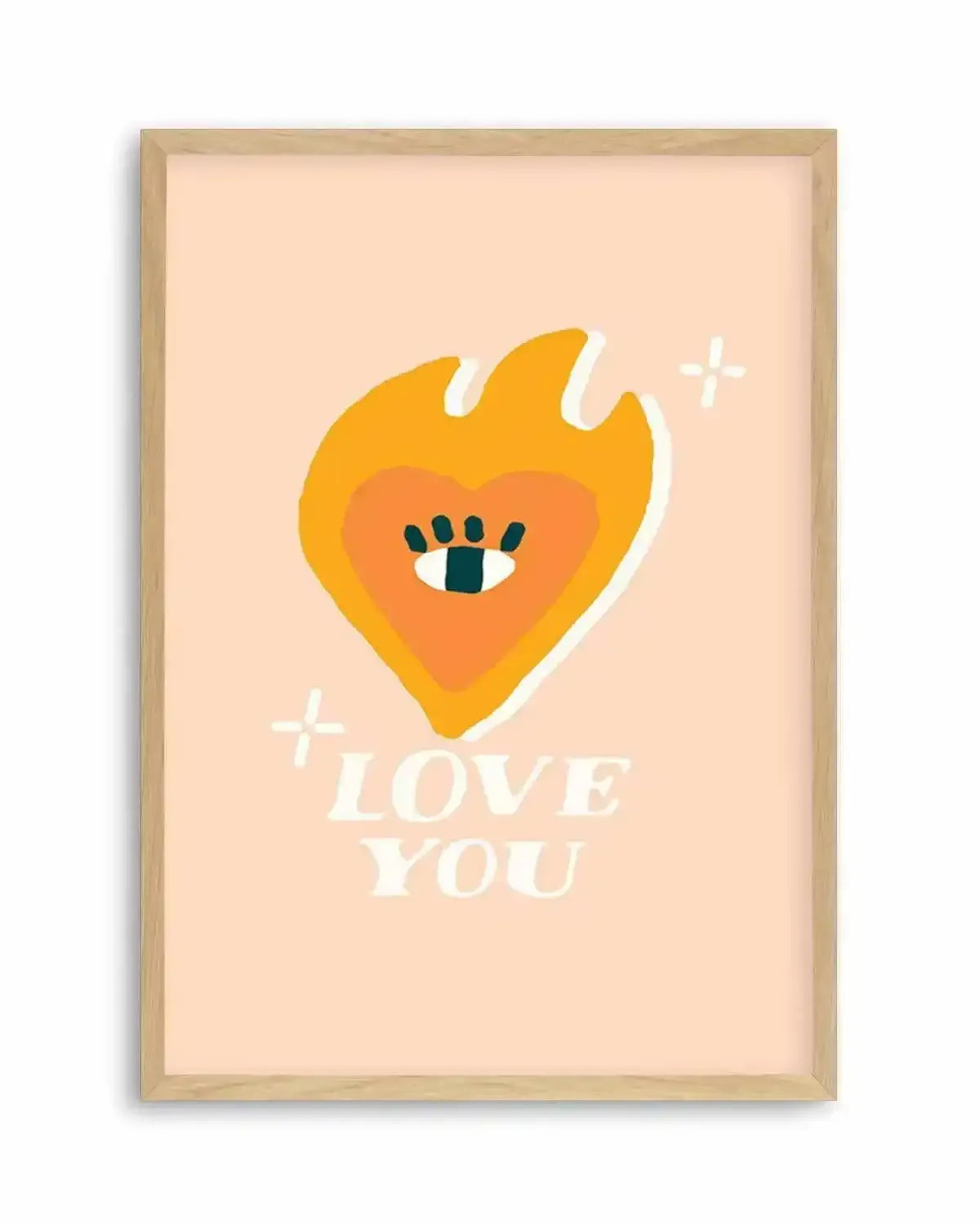 Love You | Heart Art Print from Olive et Oriel where you can shop wallpaper and artworks online