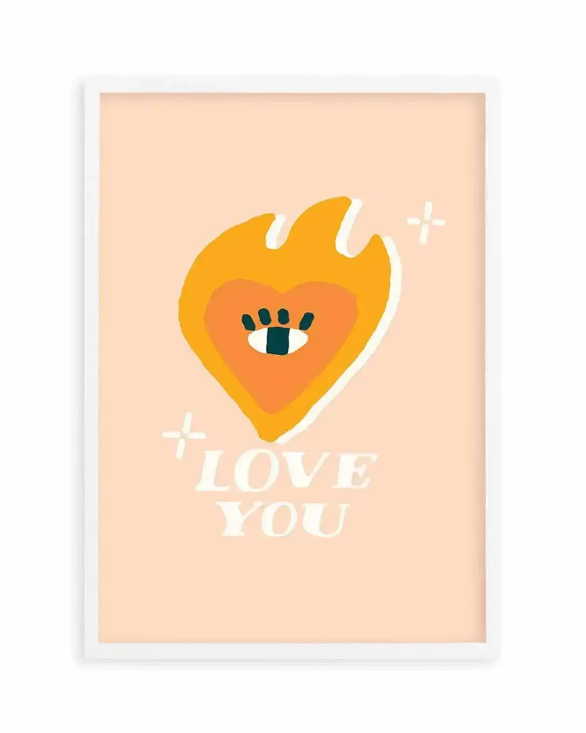 Love You | Heart Art Print from Olive et Oriel where you can shop wallpaper and artworks online