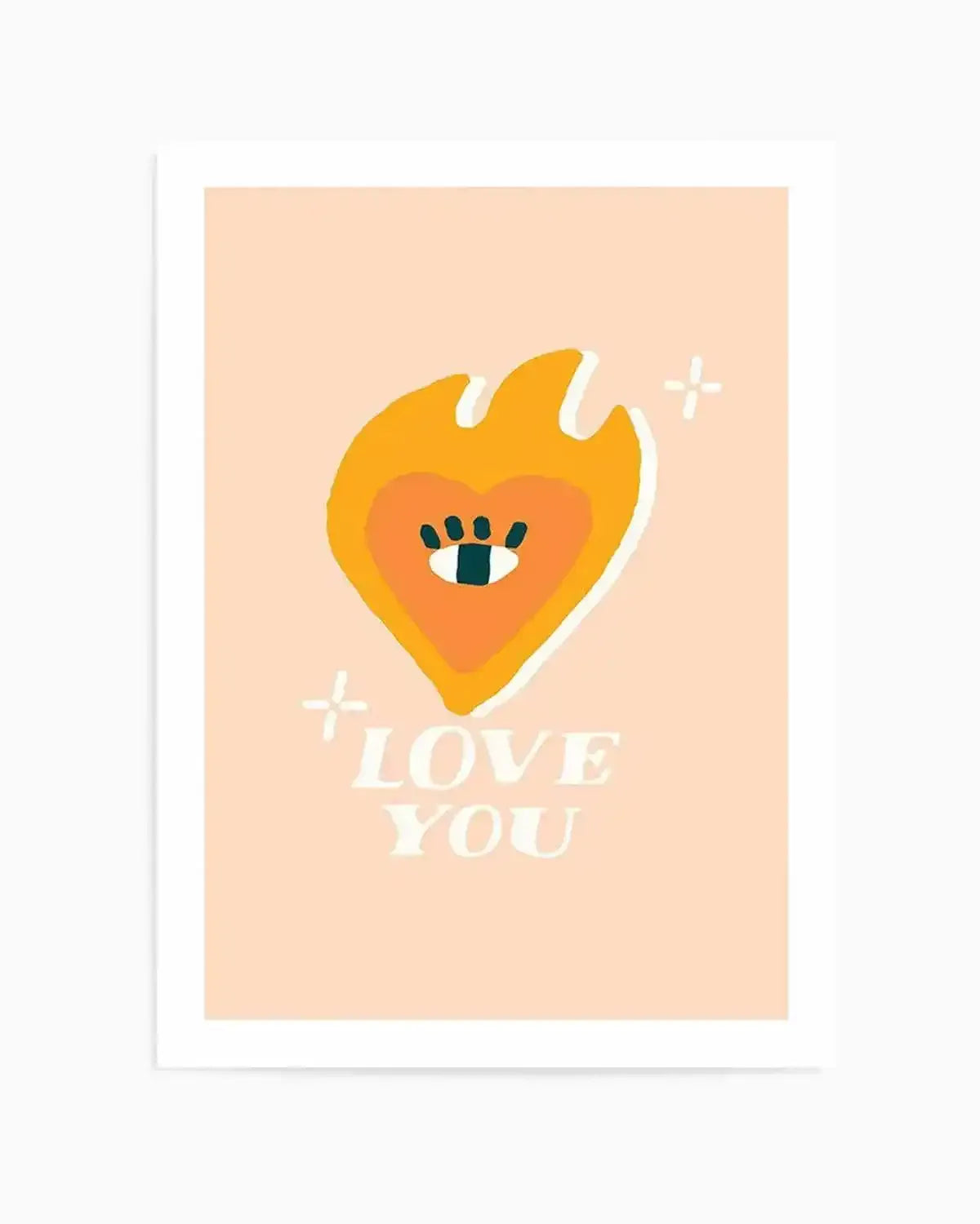 Love You | Heart Art Print from Olive et Oriel where you can shop wallpaper and artworks online