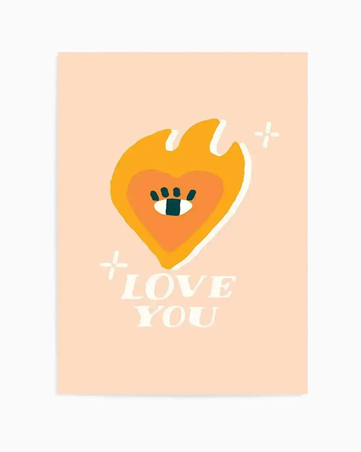Love You | Heart Art Print from Olive et Oriel where you can shop wallpaper and artworks online