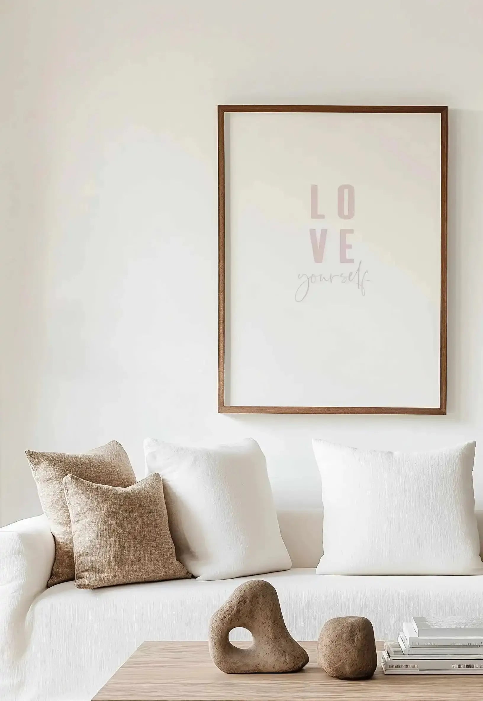 Love Yourself | 2 Colour Options Art Print from Olive et Oriel where you can shop wallpaper and artworks online