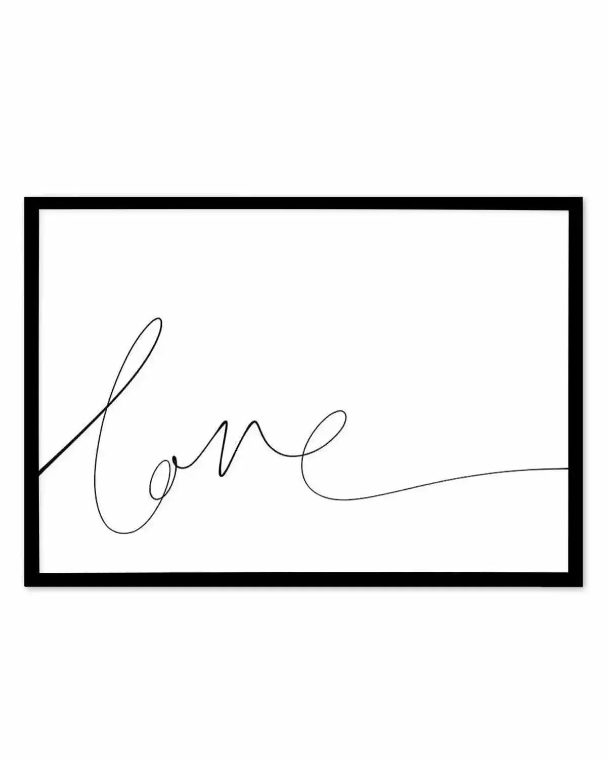 Love | Hand Scripted Art Print from Olive et Oriel where you can shop wallpaper and artworks online