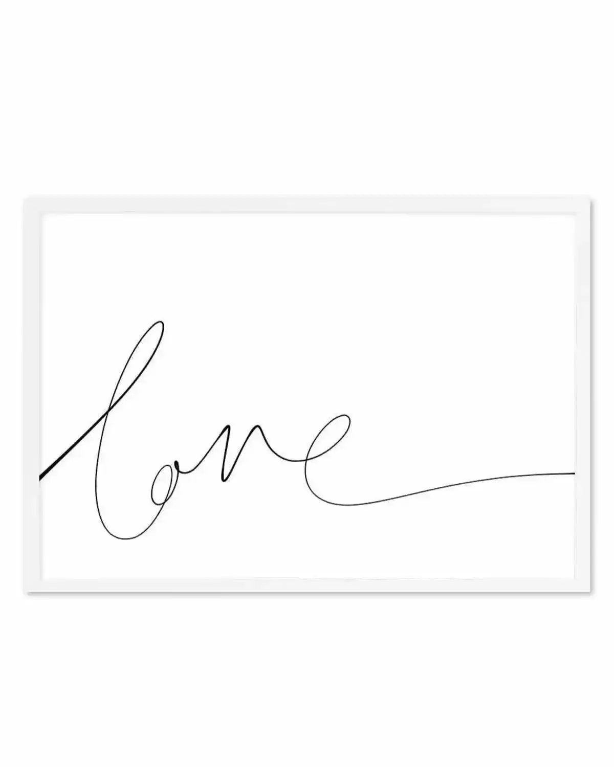 Love | Hand Scripted Art Print from Olive et Oriel where you can shop wallpaper and artworks online