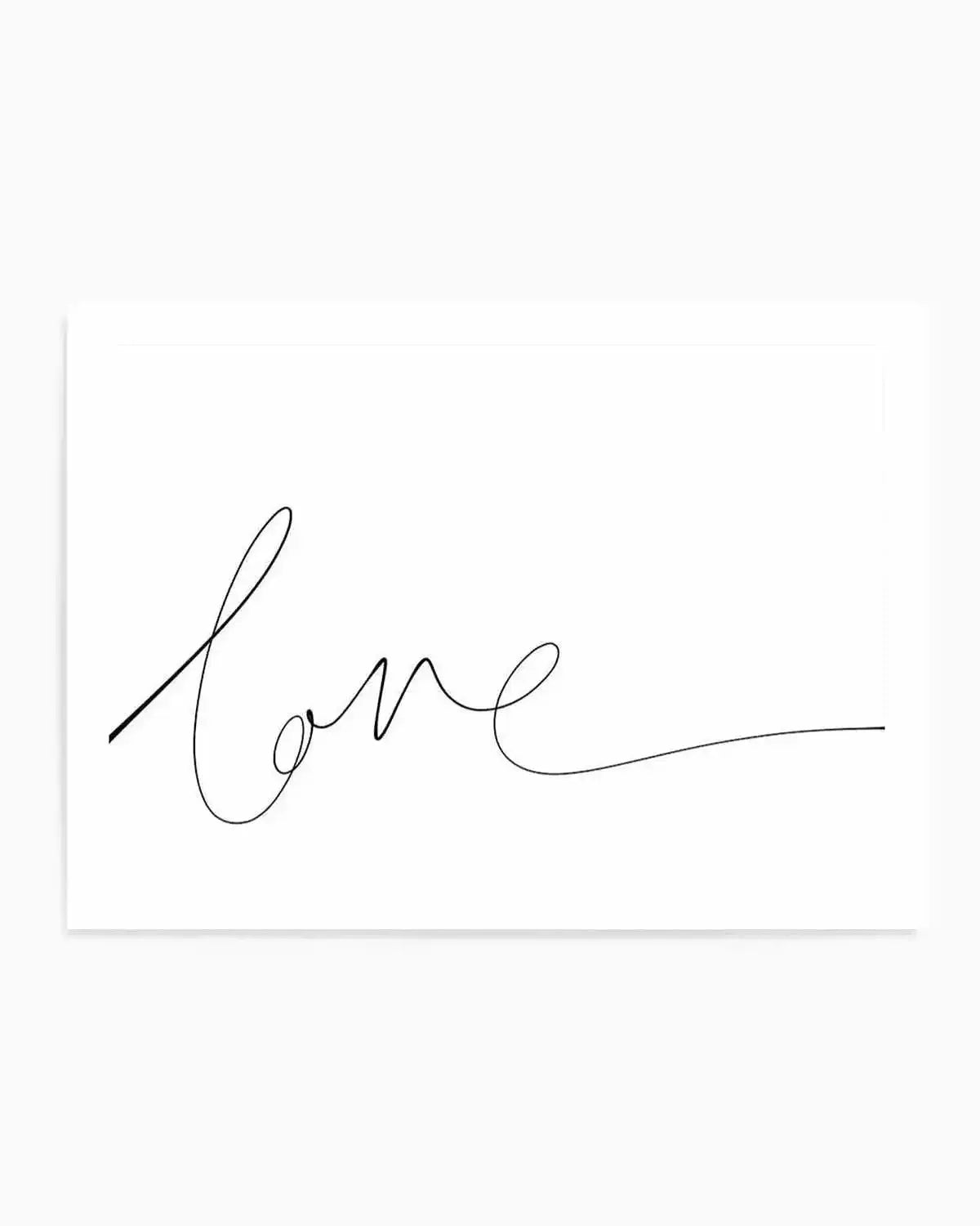 Love | Hand Scripted Art Print from Olive et Oriel where you can shop wallpaper and artworks online