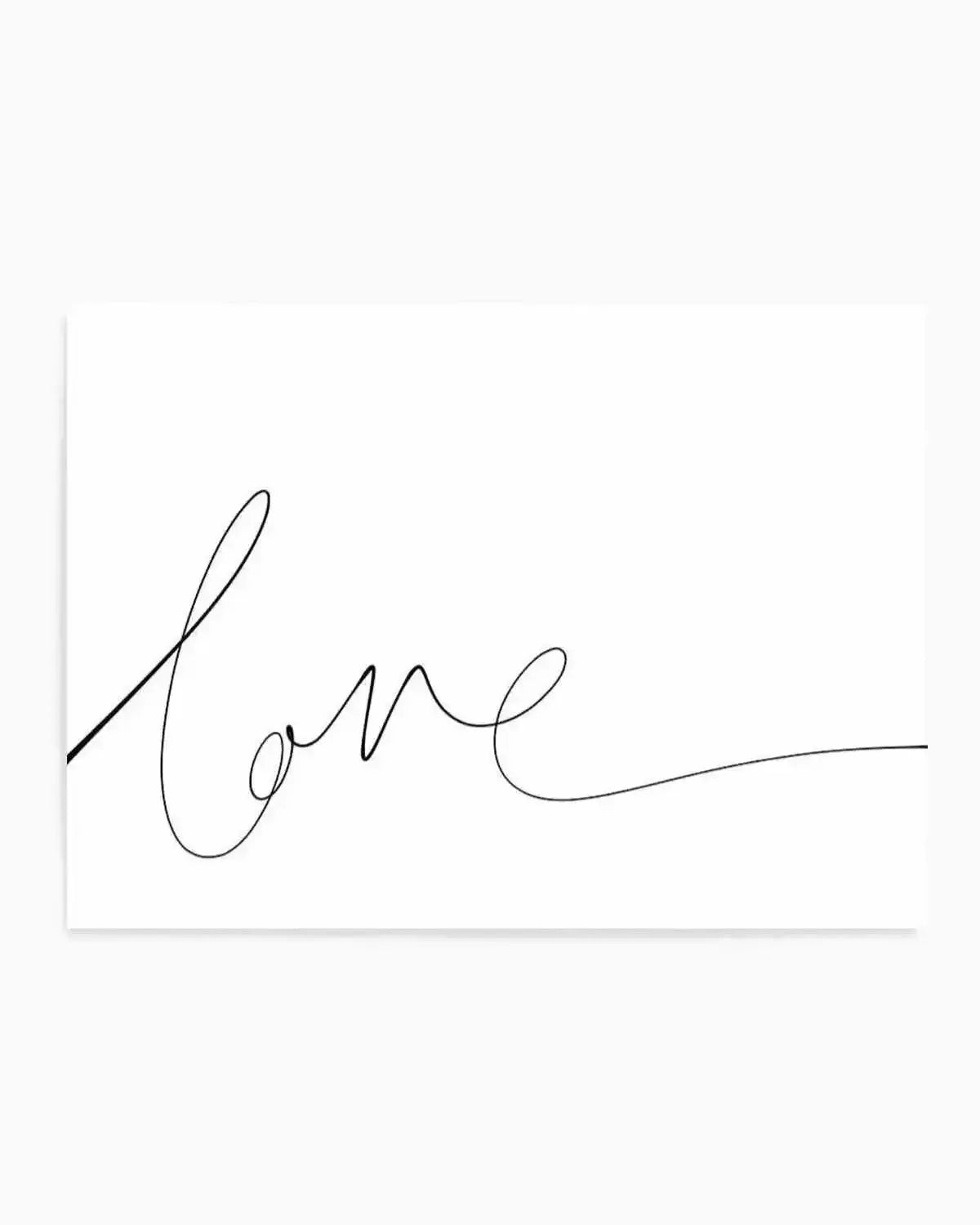 Love | Hand Scripted Art Print from Olive et Oriel where you can shop wallpaper and artworks online