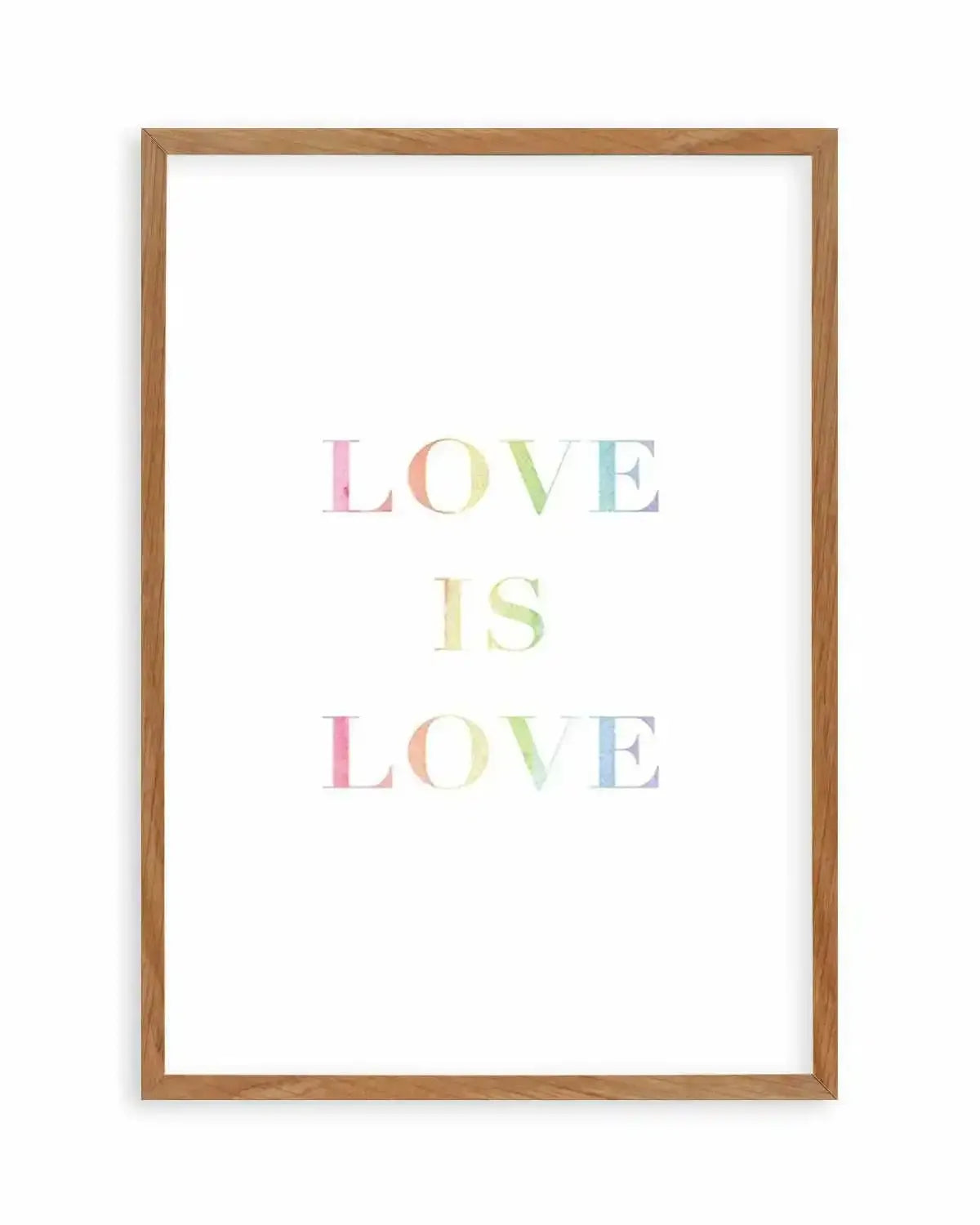 Love Is Love | Rainbow Art Print from Olive et Oriel where you can shop wallpaper and artworks online