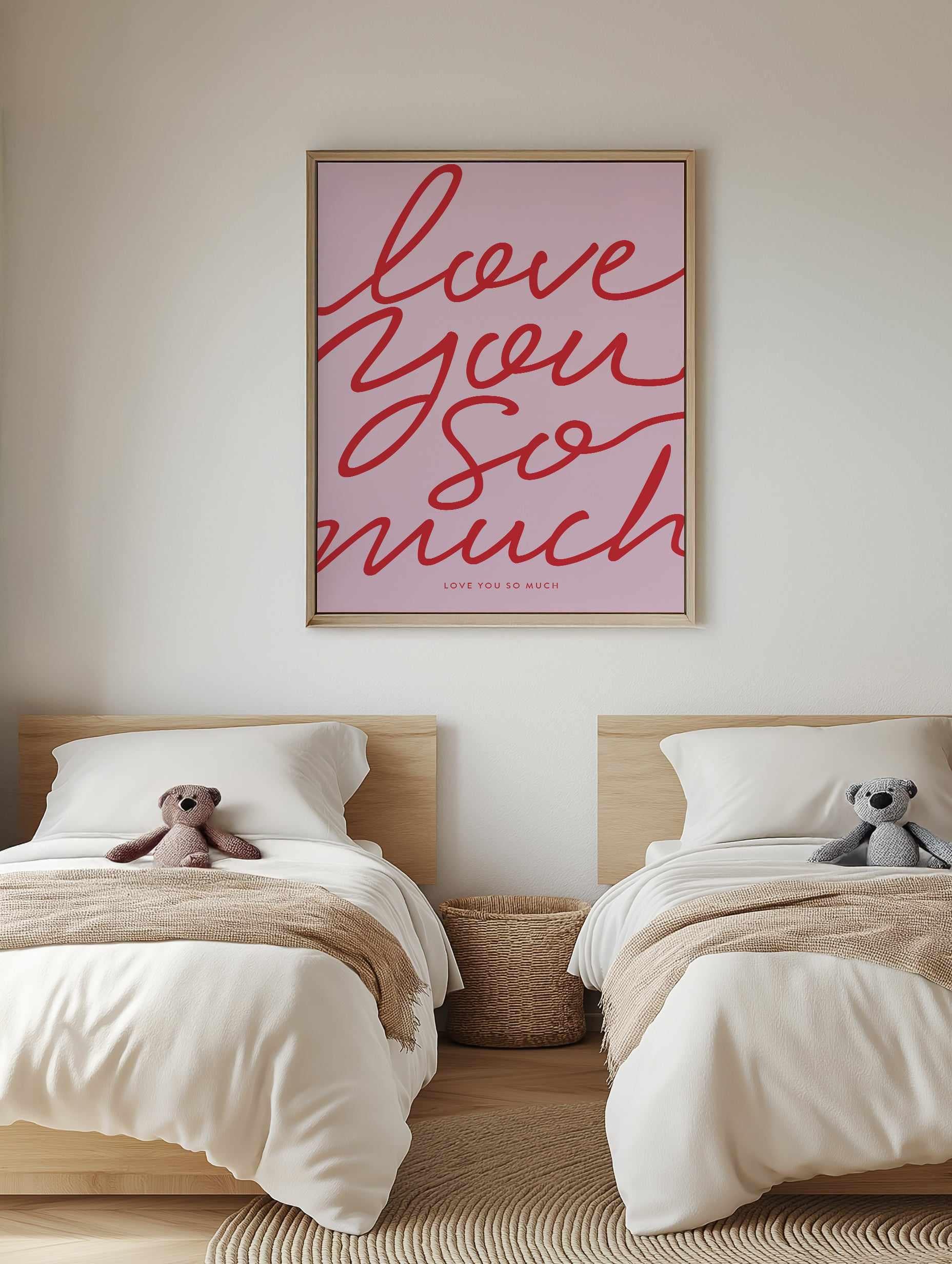 Love You So Much | Framed Canvas Art Print