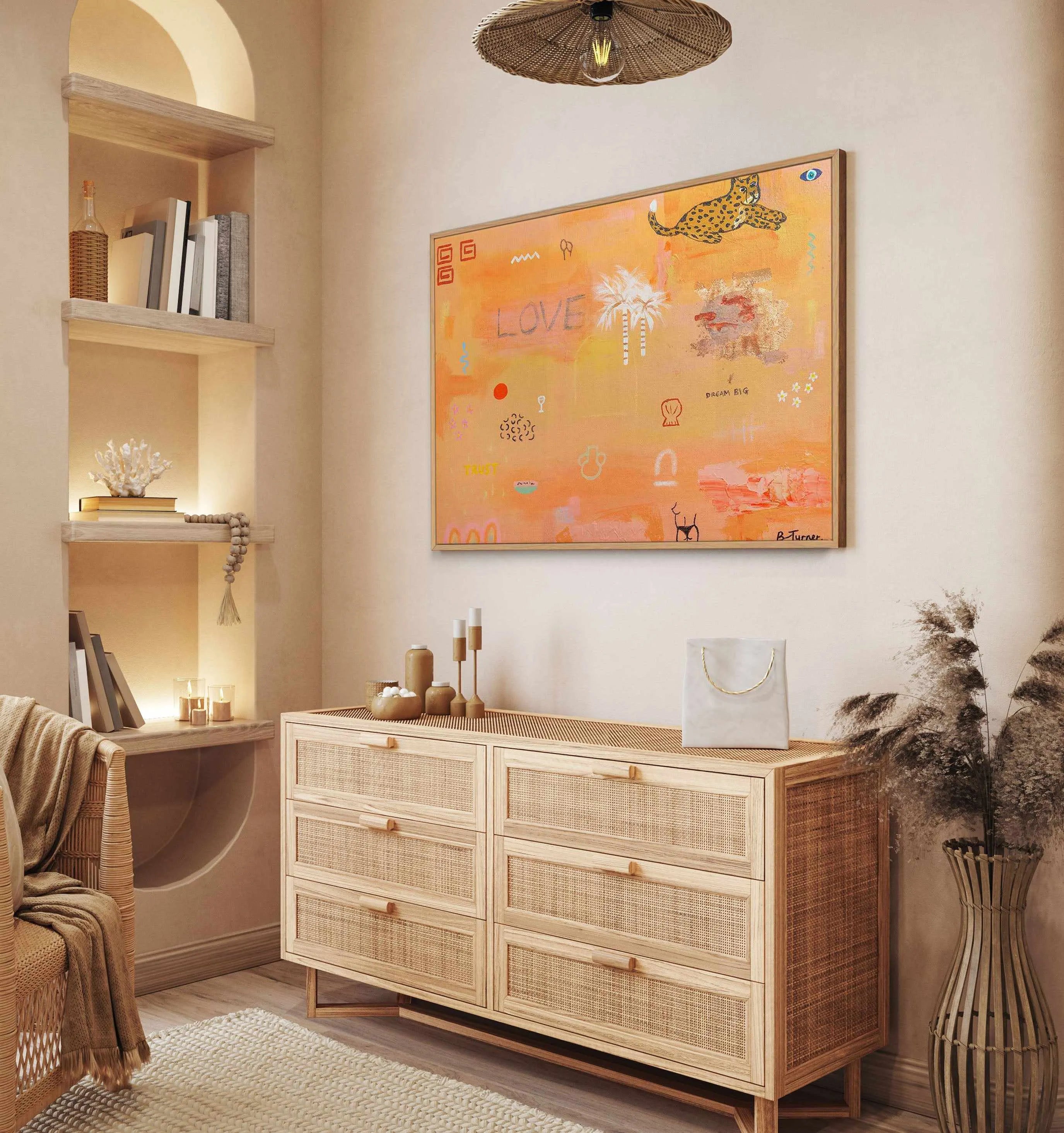 Love Shack by Britney Turner | Framed Canvas Art Print from Olive et Oriel where you can shop wallpaper and artworks online