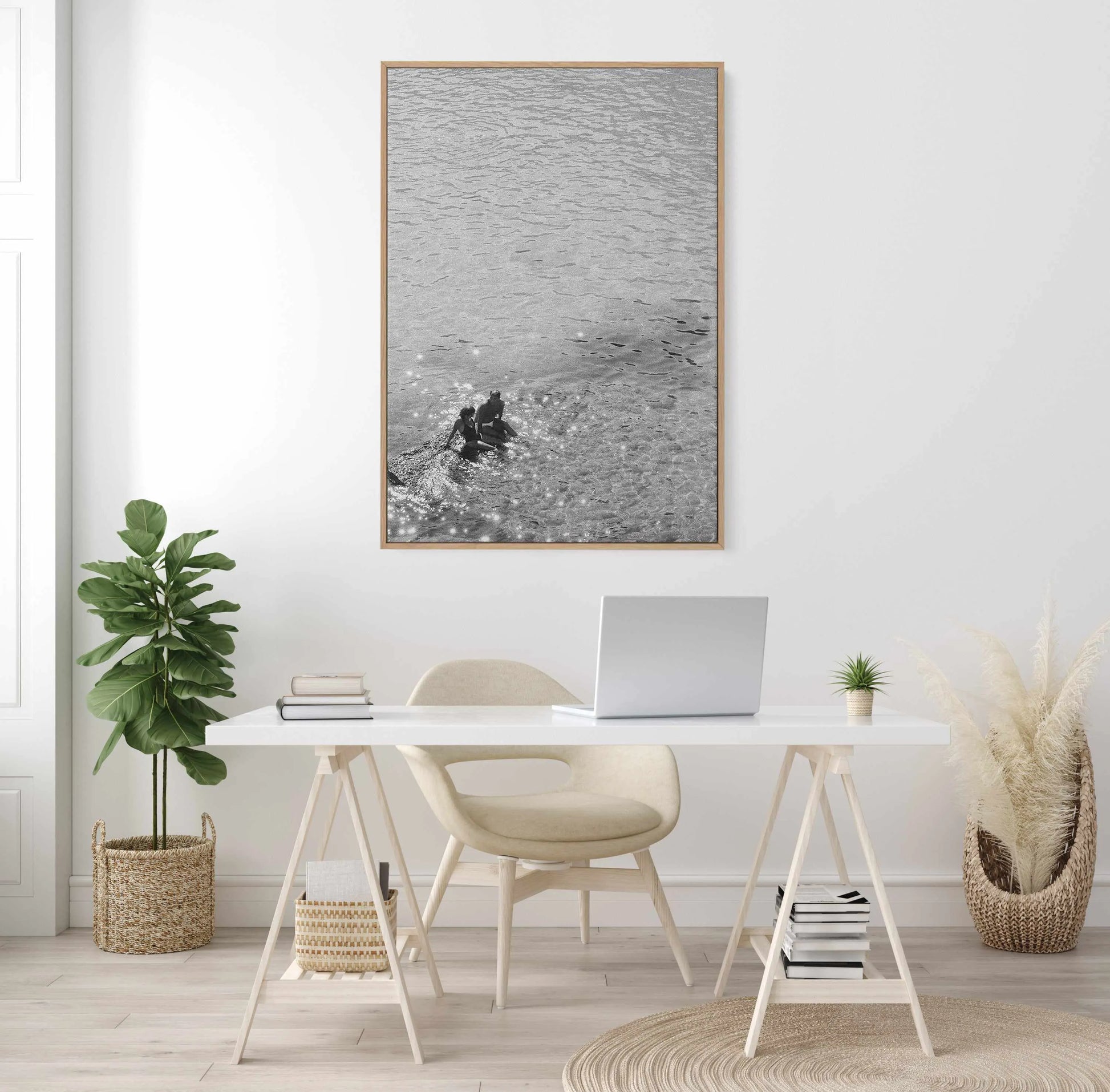 Love Swims by Tim Reed | Framed Canvas Art Print from Olive et Oriel where you can shop wallpaper and artworks online