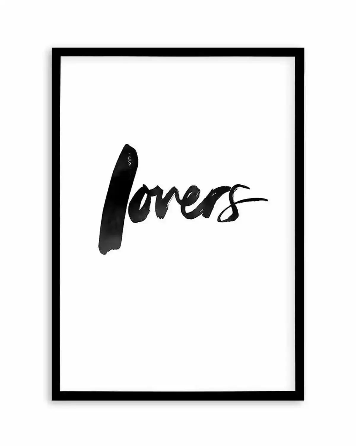 Lovers | Brushscript Art Print from Olive et Oriel where you can shop wallpaper and artworks online