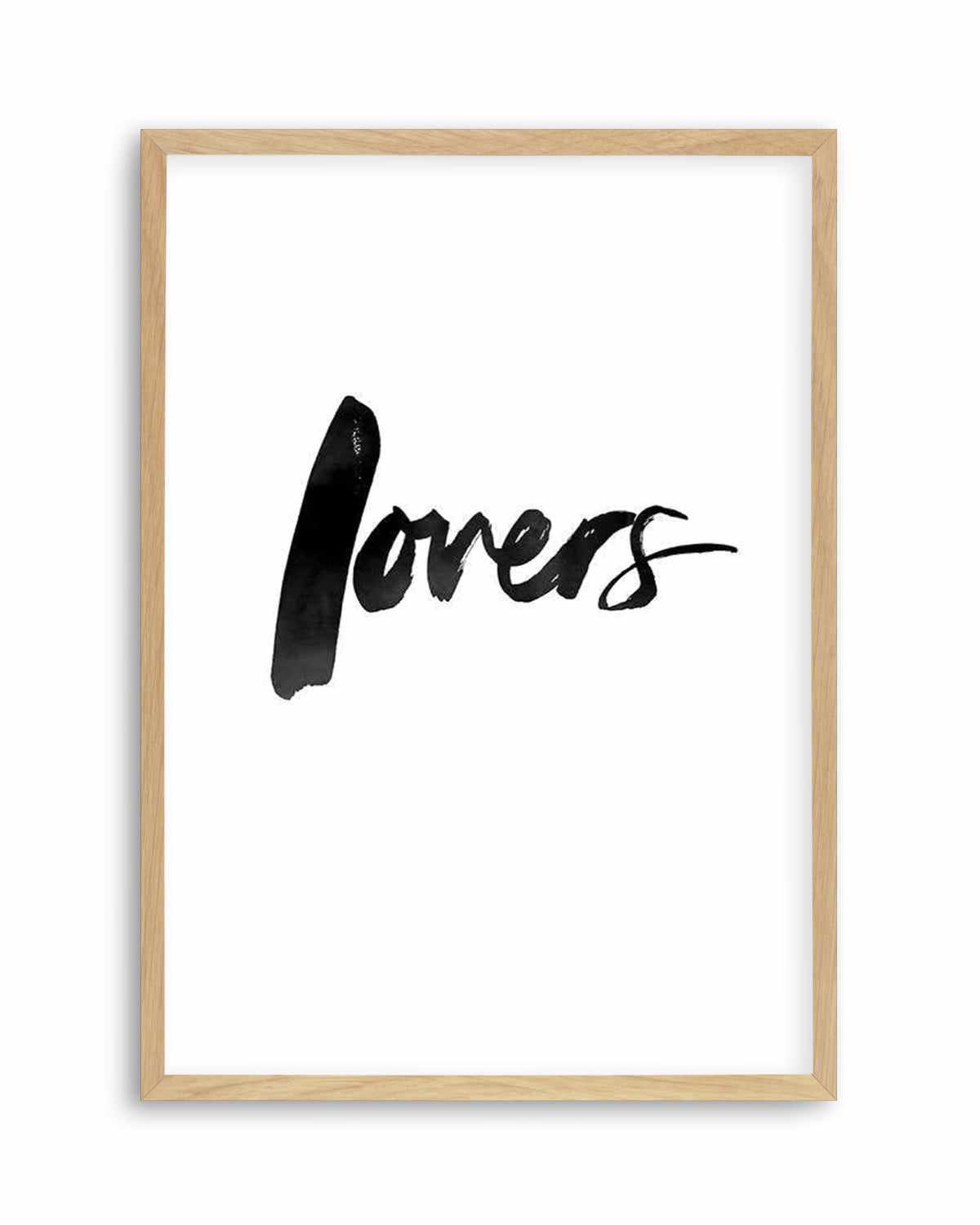 Lovers | Brushscript Art Print