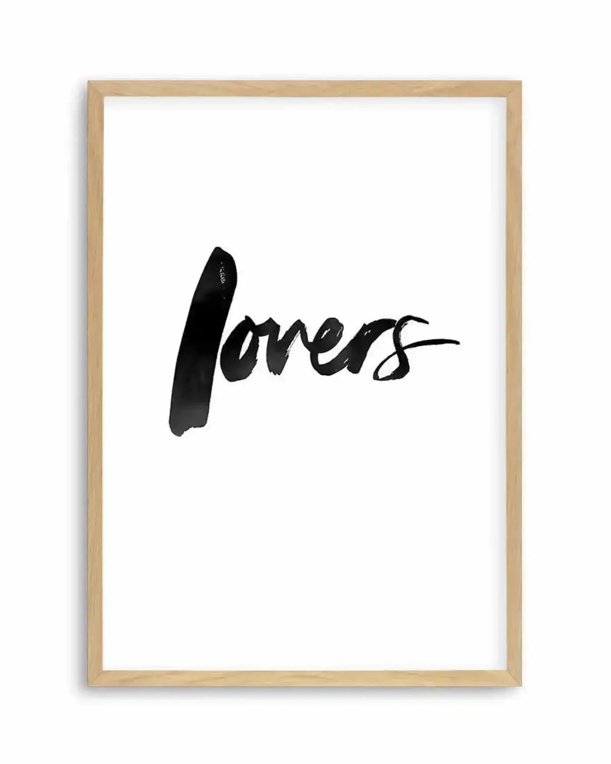 Lovers | Brushscript Art Print from Olive et Oriel where you can shop wallpaper and artworks online