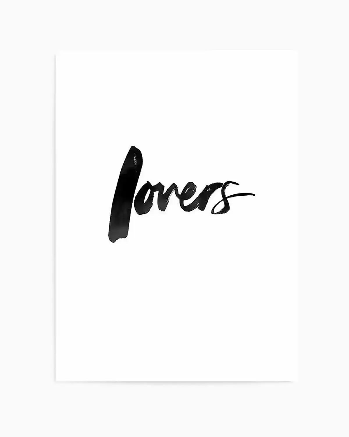 Lovers | Brushscript Art Print from Olive et Oriel where you can shop wallpaper and artworks online